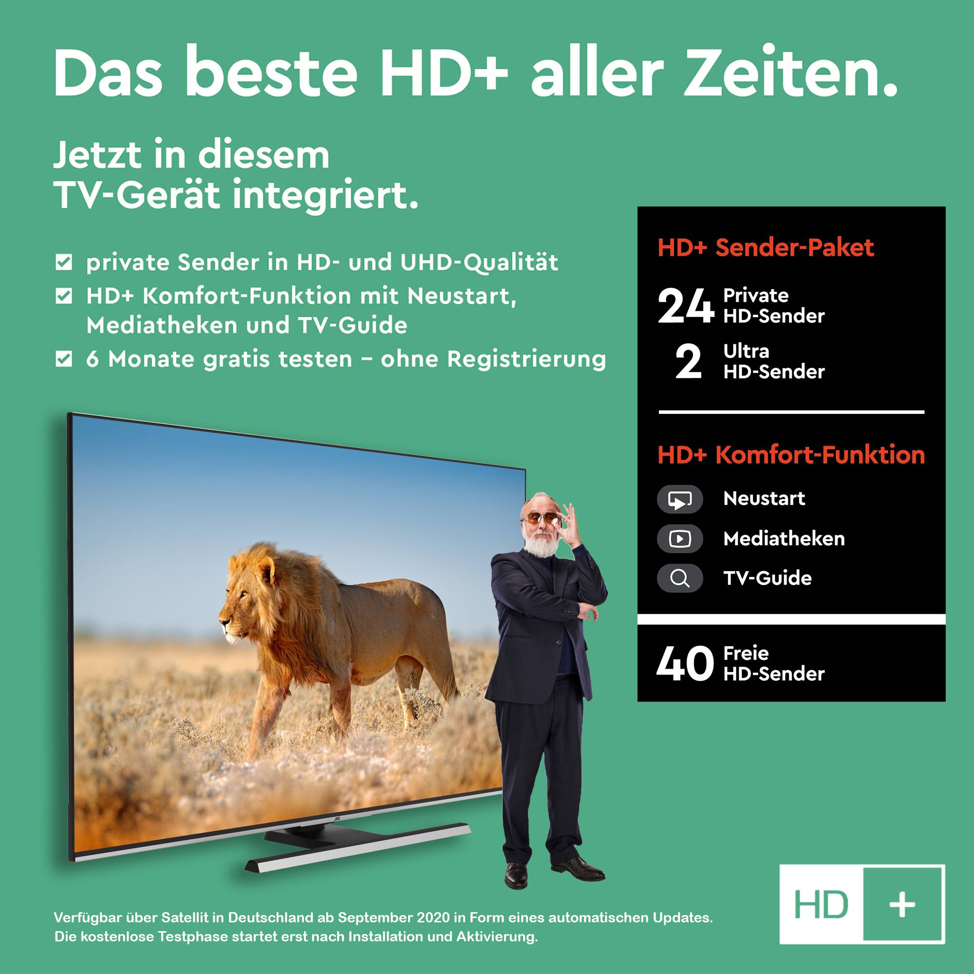 JVC LT-55VU8055 55 Zoll Fernseher (Smart TV, Prime Video / Netflix, 4K UHD, Dolby Vision HDR)