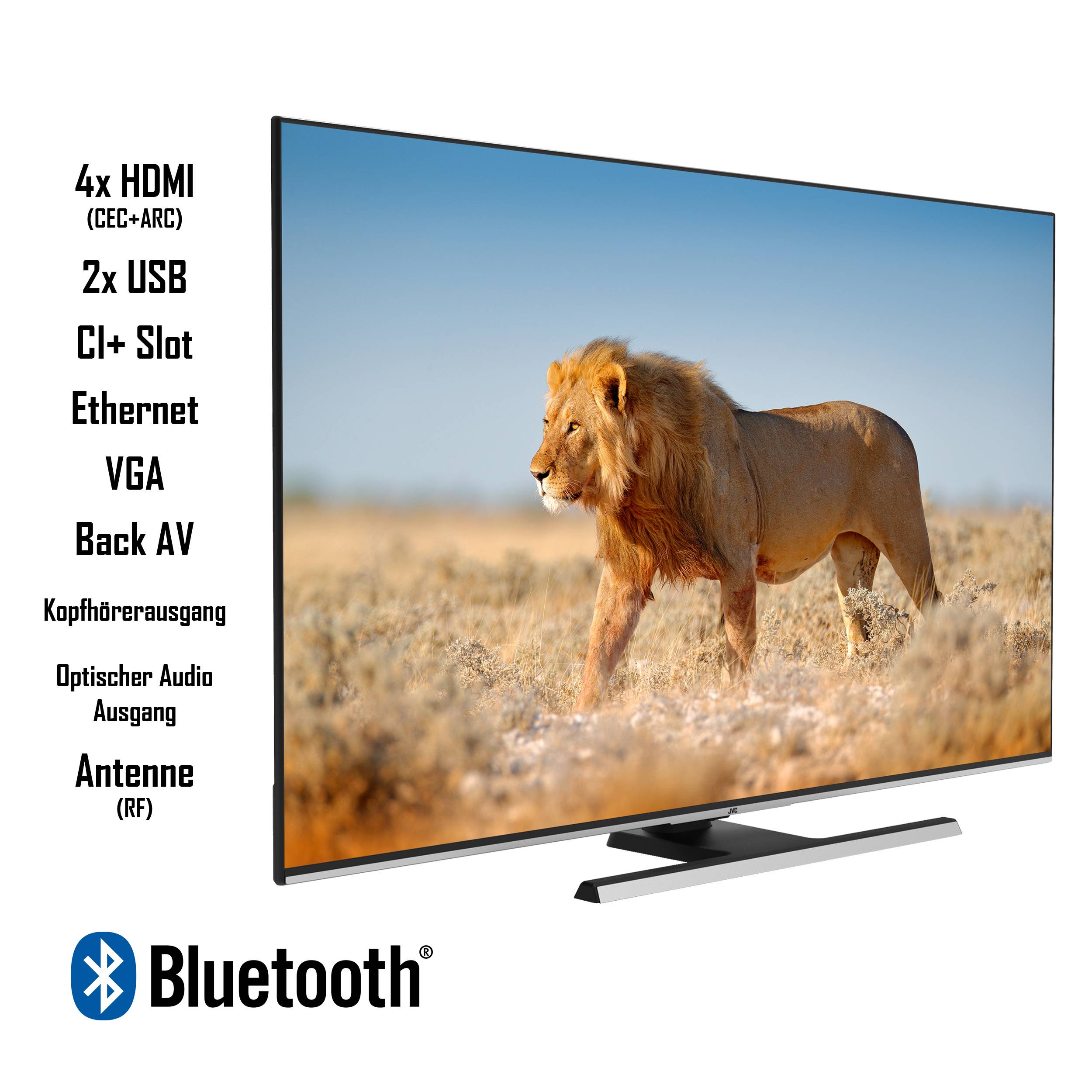 JVC LT-55VU8055 55 Zoll Fernseher (Smart TV, Prime Video / Netflix, 4K UHD, Dolby Vision HDR)