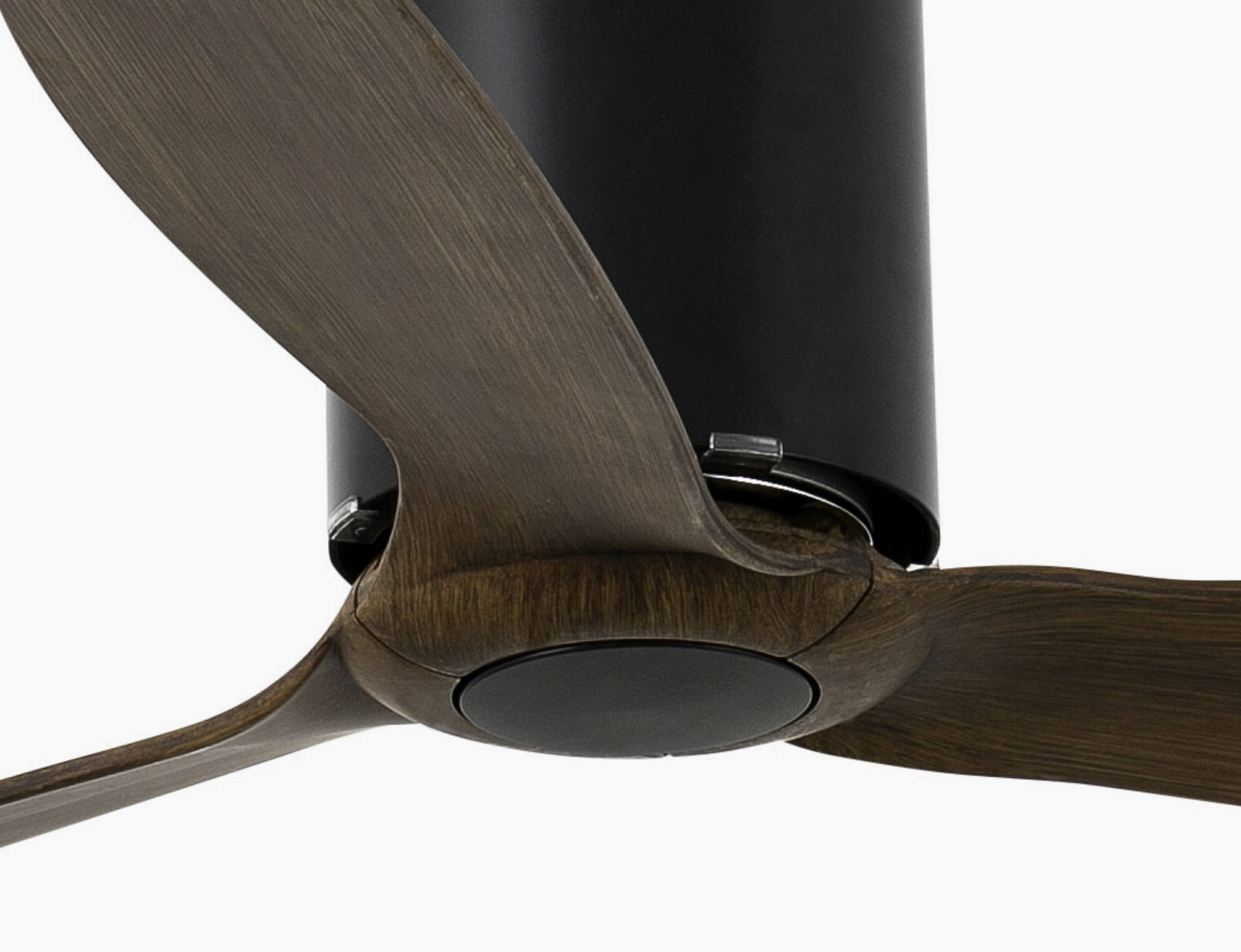 Energiespar Deckenventilator Mini Tube Schwarz / Walnuss