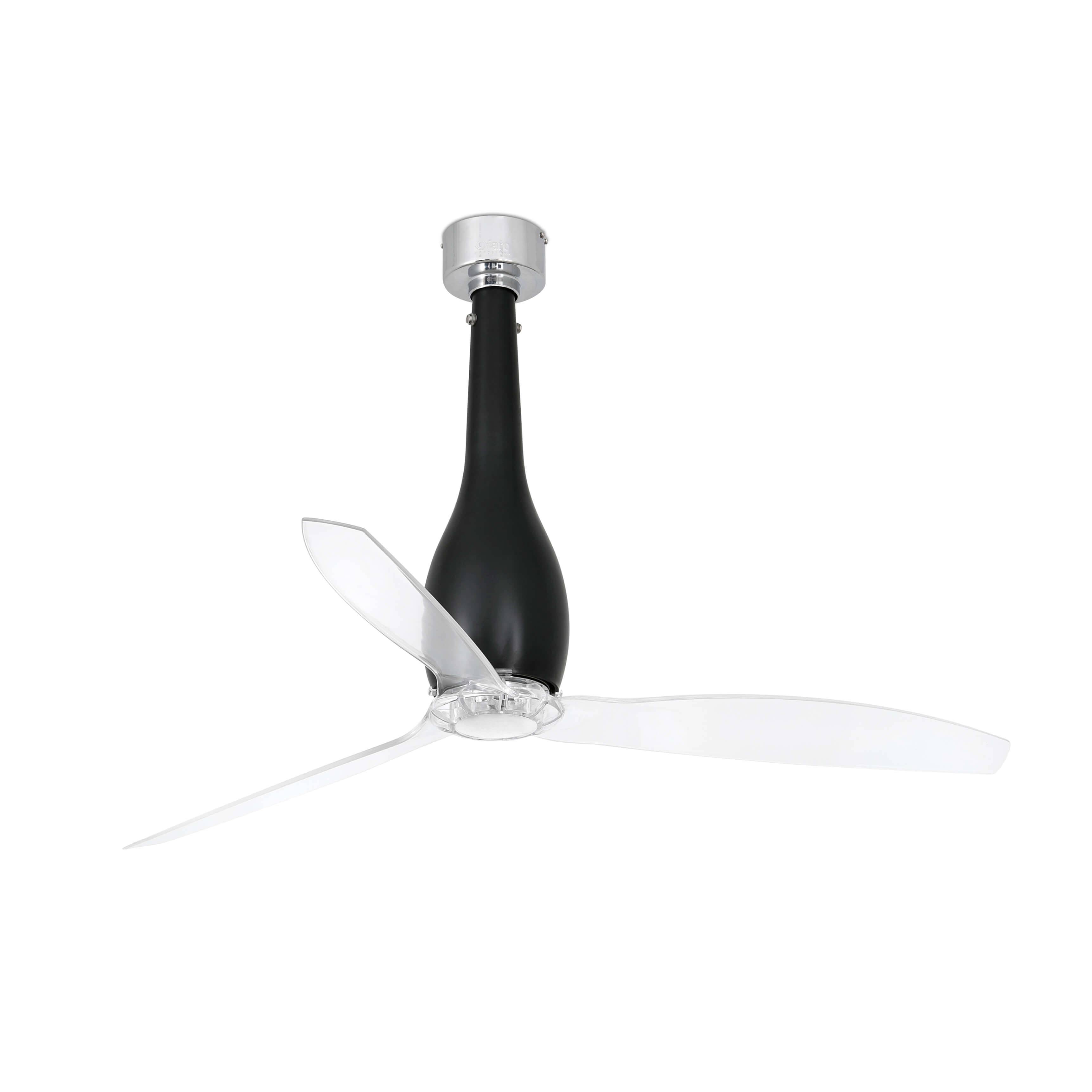 DC Deckenventilator Eterfan Schwarz matt / Klar