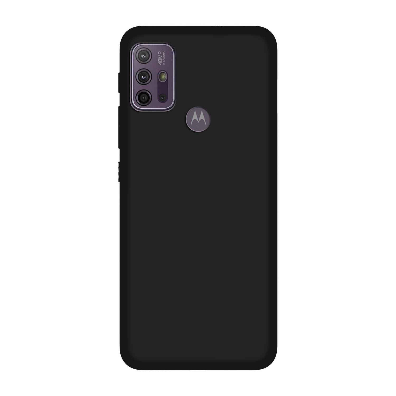 cofi1453® Silikon Hülle Basic kompatibel mit MOTOROLA MOTO G10 Case TPU Soft Handy Cover Schutz Schwarz