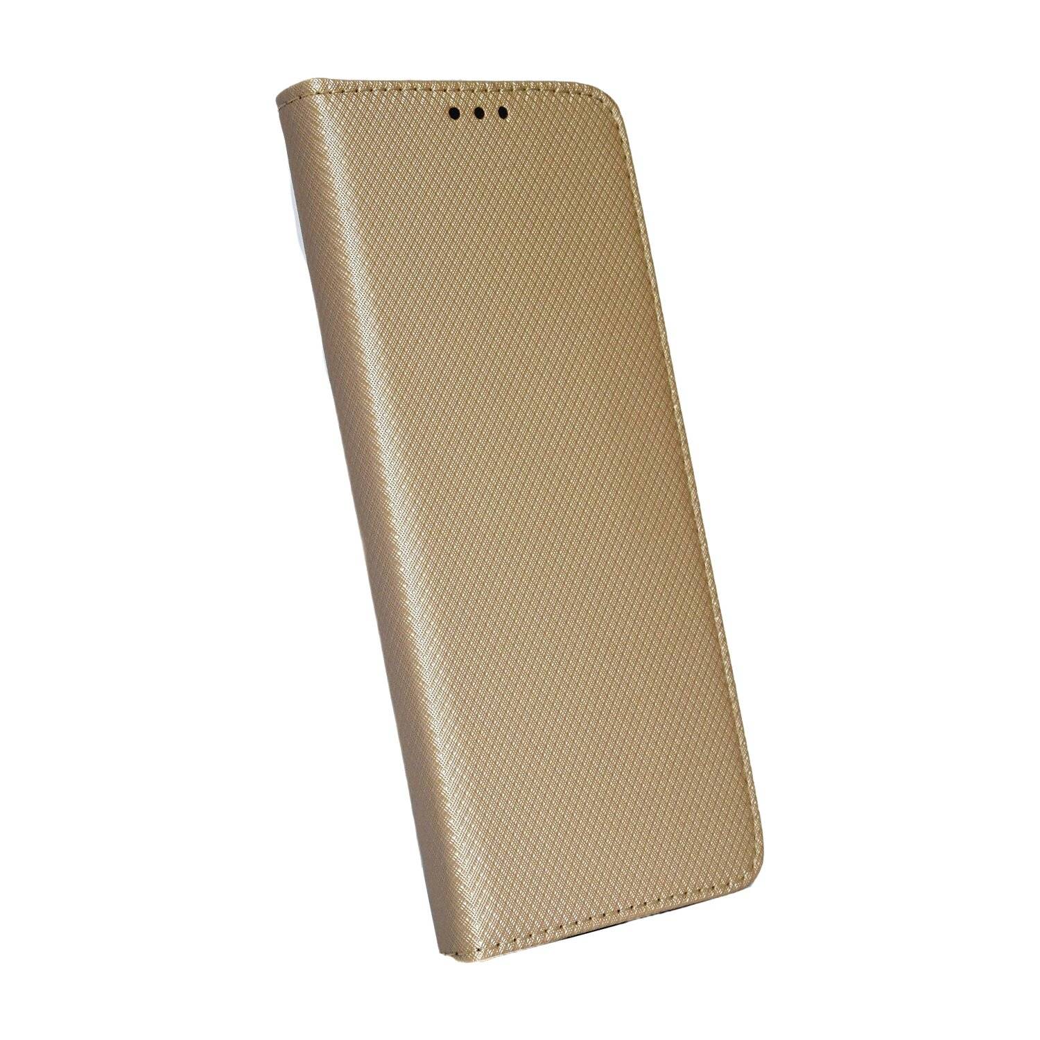 Elegante Buch-Tasche Hülle Smart Magnet für MOTOROLA MOTO G10 Leder Optik Wallet Book-Style Cover Schale in Gold