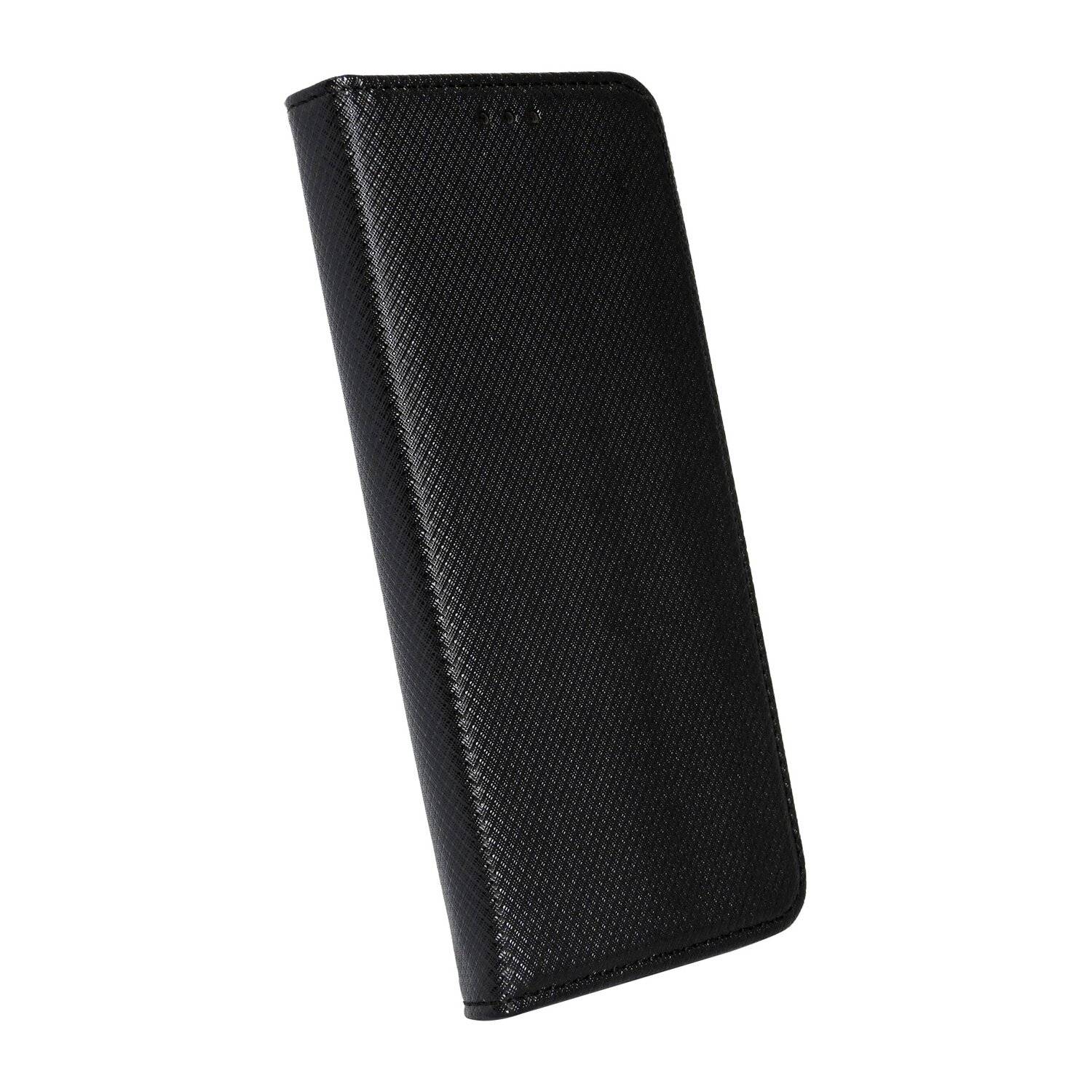 Elegante Buch-Tasche Hülle Smart Magnet für MOTOROLA MOTO G10 POWER Leder Optik Wallet Book-Style in Schwarz