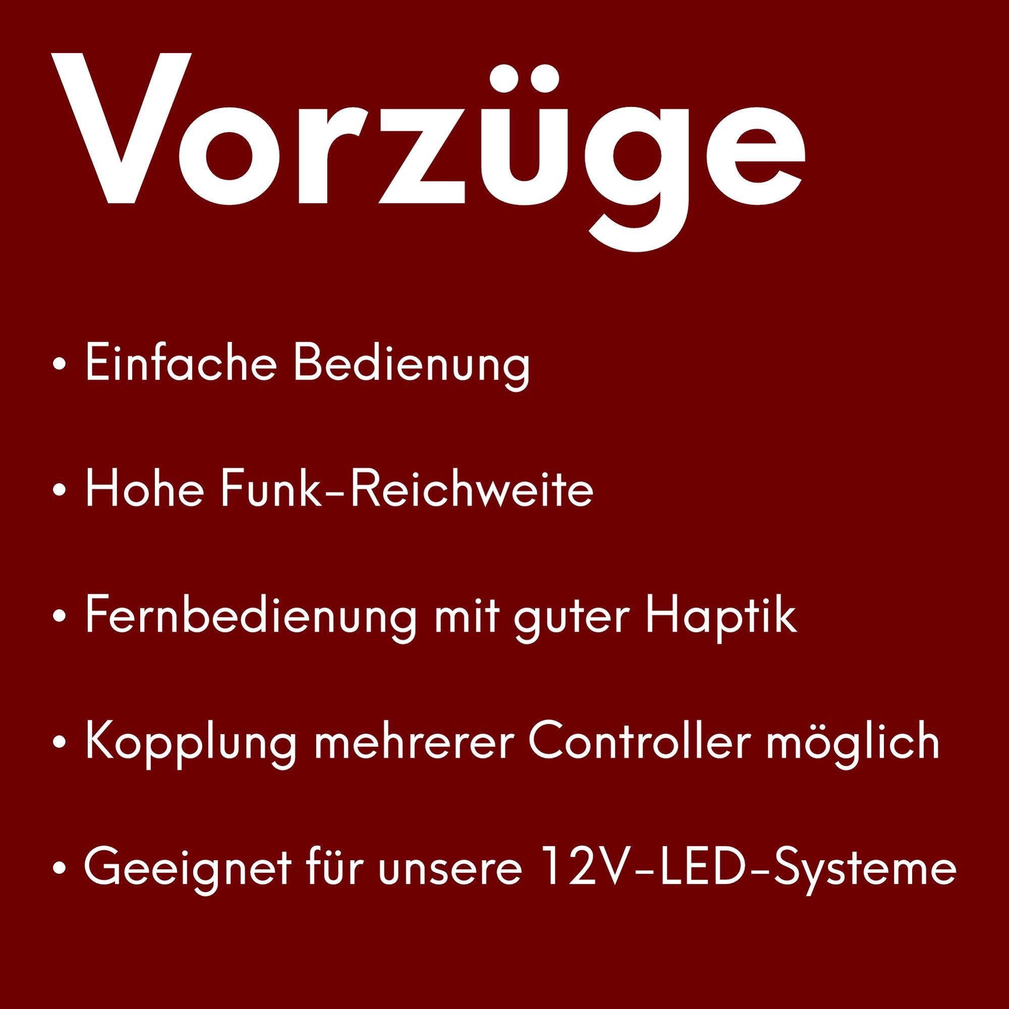 kalb | 4-Kanal-Funkfernbedienung für 12V LED Beleuchtung Schaltsystem stufenlos dimmbar max. 60W