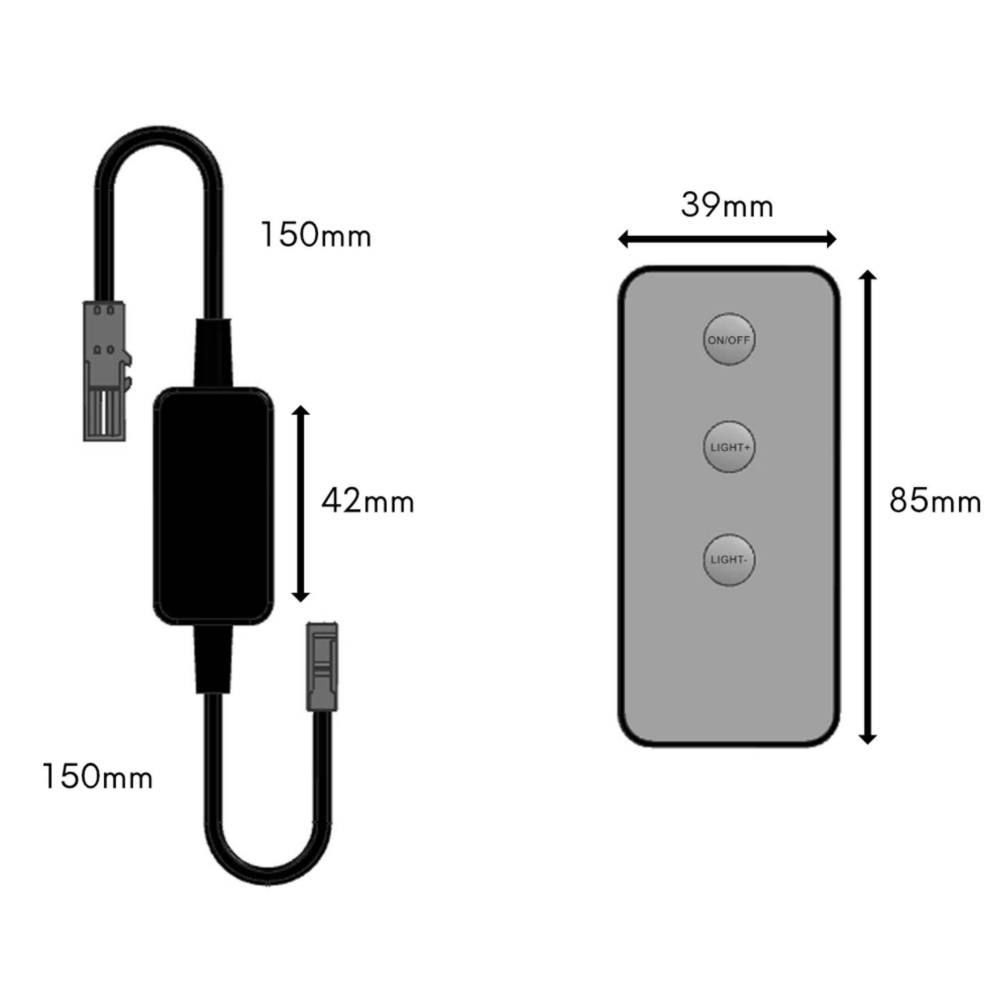 kalb | LED Funk-Controller Set Fernbedienung 12-24V 36-72W dimmbar kalb
