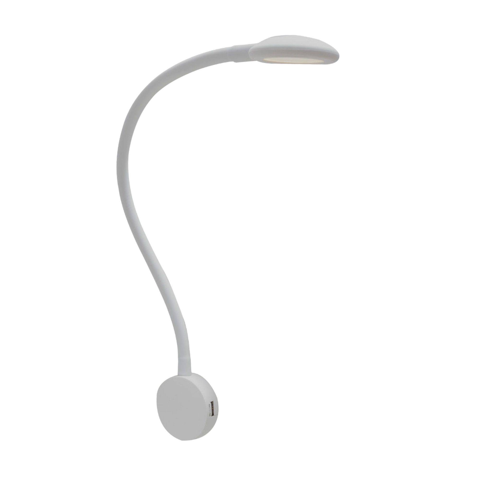 kalb | LED Bettleuchte warmweiß Touch Leseleuchte USB Ladestation schwarz od. weiss