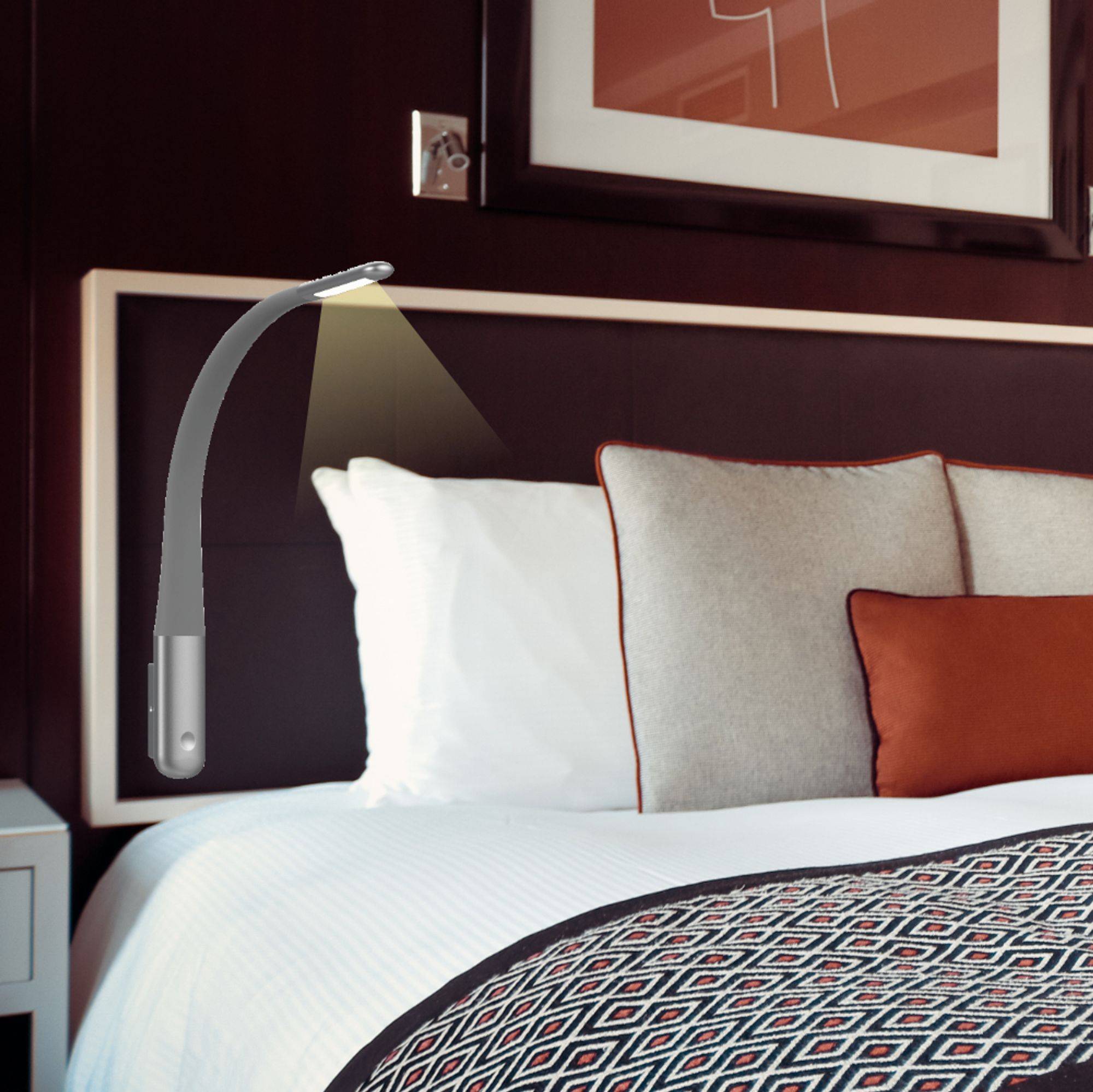 kalb | Sedani LED Bettleuchte 4W warmweiß Leseleuchte Flex Silikonhals