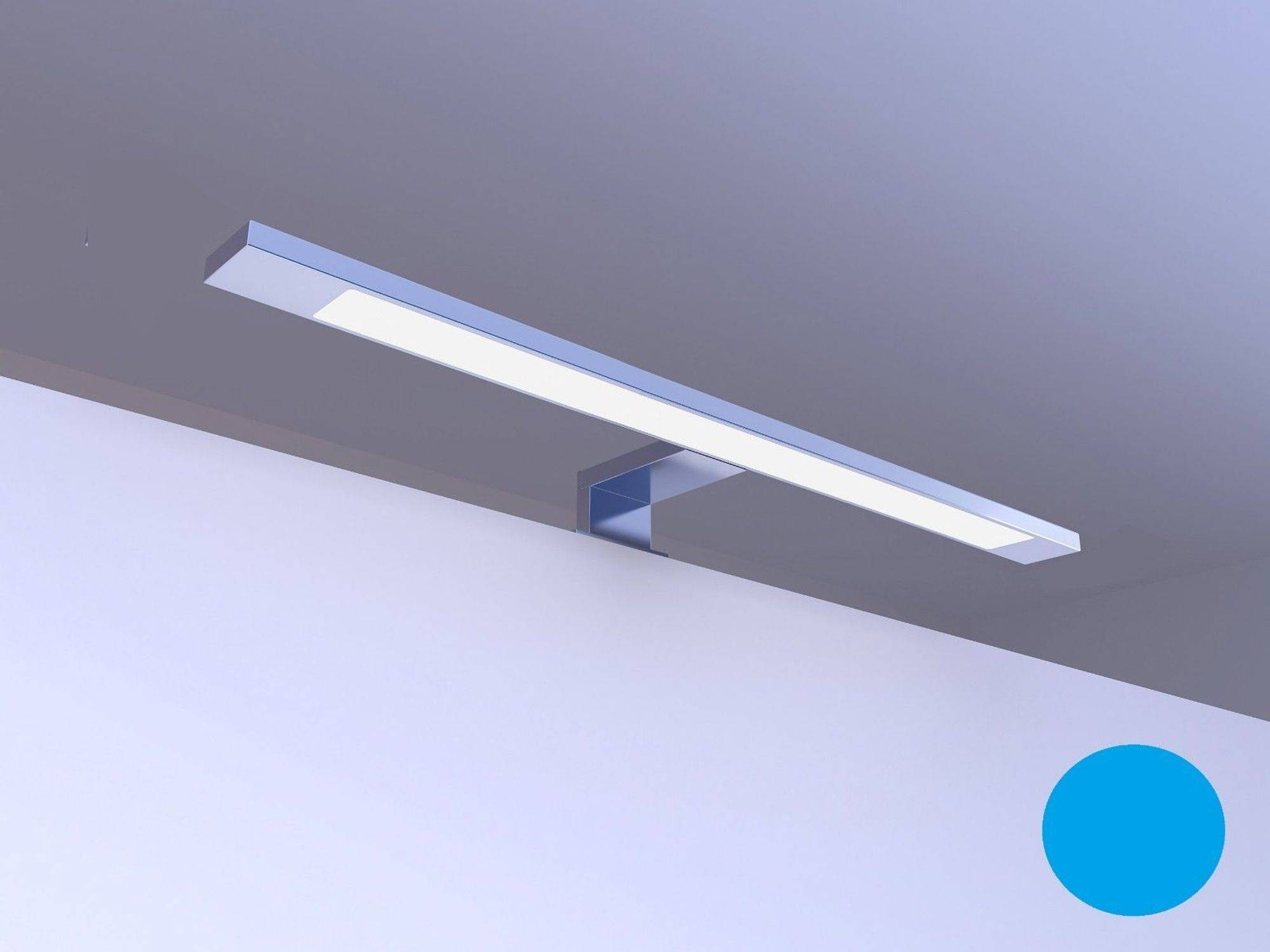 Spiegelleuchte, 450mm, verchromt, neutralweiss