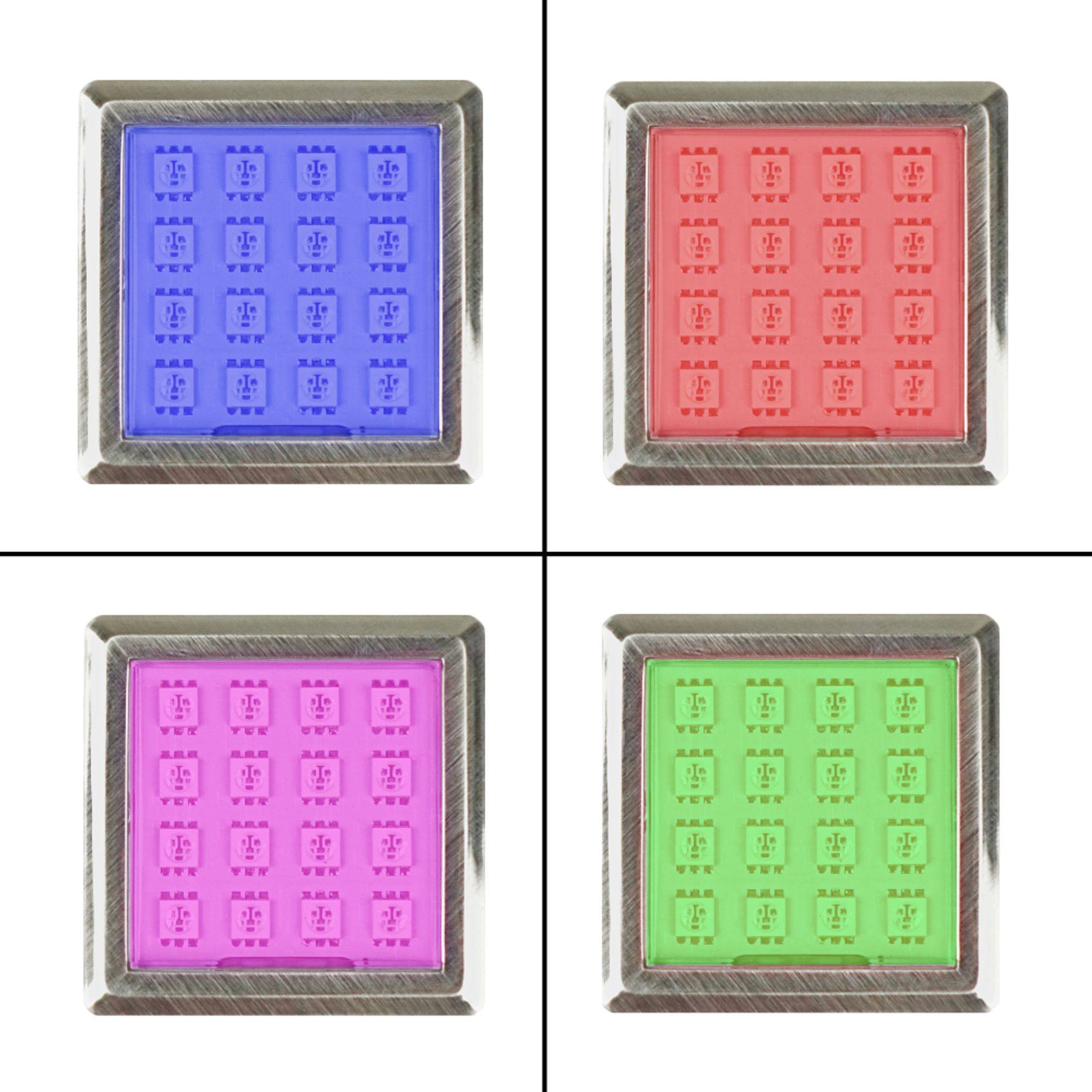 LED Vitrinenbeleuchtung, RGB, 4er SET
