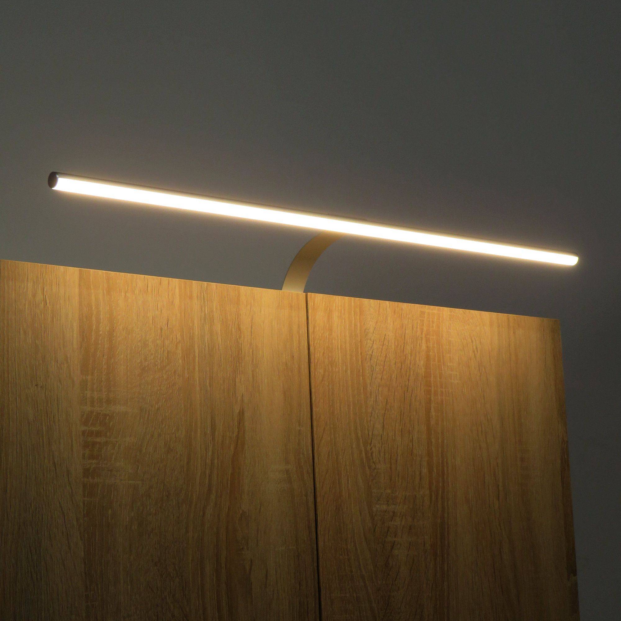 kalb | LED Aufbauleuchte 60cm rund – Schrankbeleuchtung, 1-4er Set, dimmbar, warmweiß/neutralweiß, 6W, 12V, mit Netzteil & Fußschalter – ideal