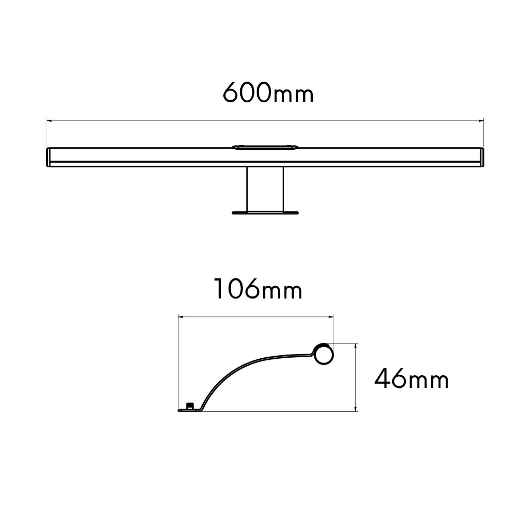 kalb | LED Aufbauleuchte 60cm rund – Schrankbeleuchtung, 1-4er Set, dimmbar, warmweiß/neutralweiß, 6W, 12V, mit Netzteil & Fußschalter – ideal