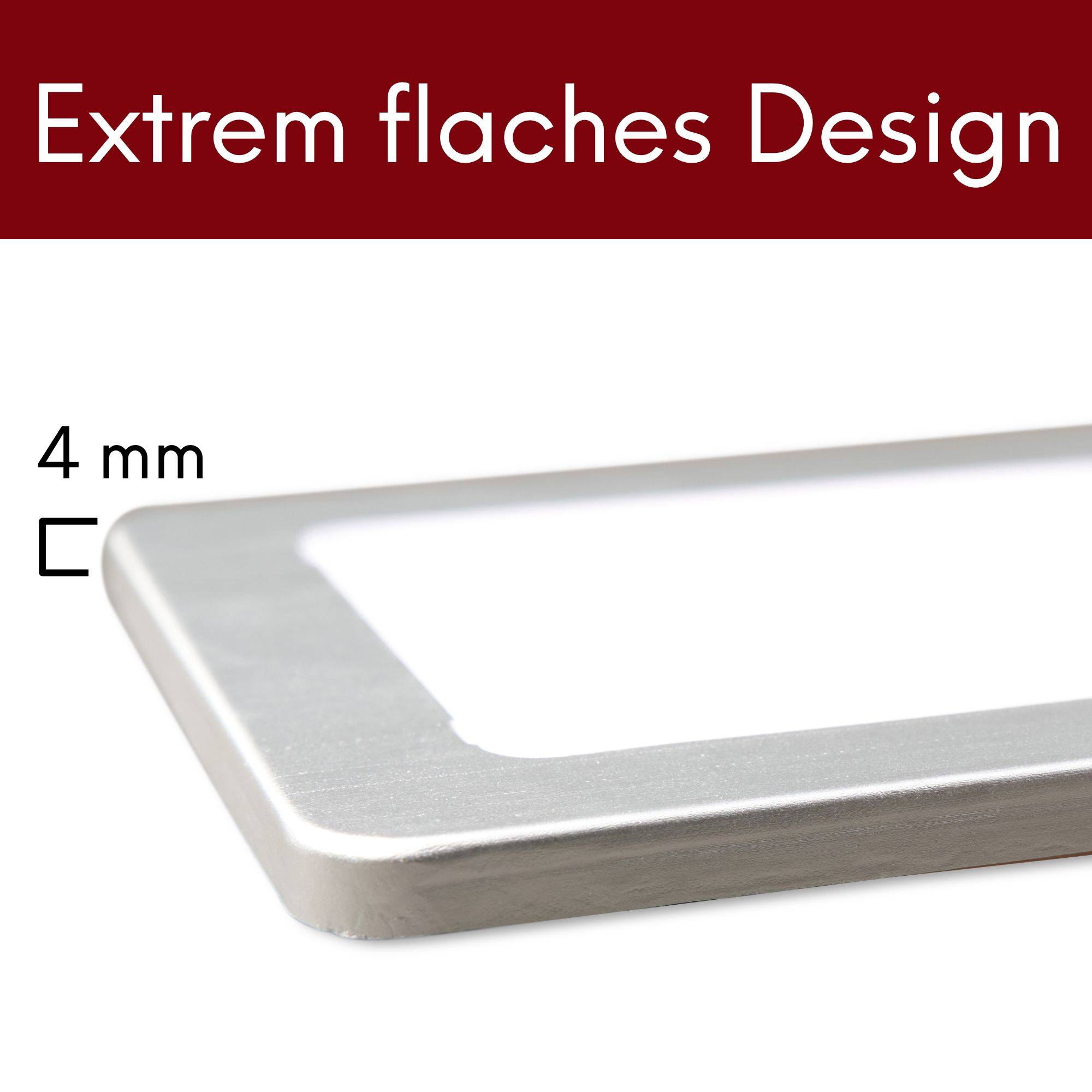 kalb | LED Unterbauleuchten silber 5W- sehr flache Küchenleuchte mit Touch-Dimmfunktion Einbaustrahler Einbauspot