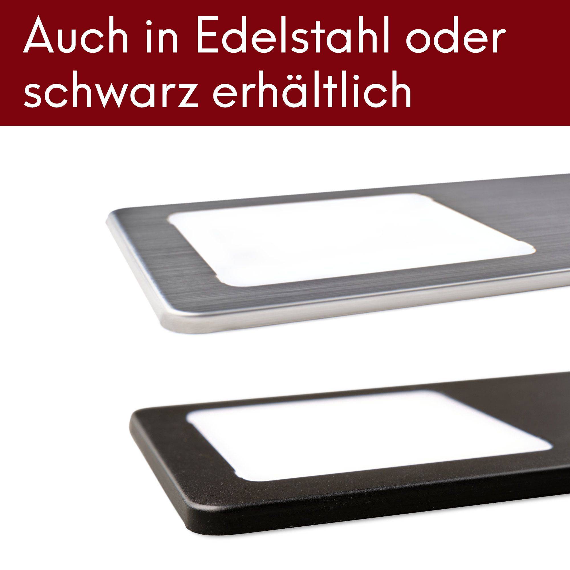 kalb | LED Unterbauleuchten silber 5W- sehr flache Küchenleuchte mit Touch-Dimmfunktion Einbaustrahler Einbauspot