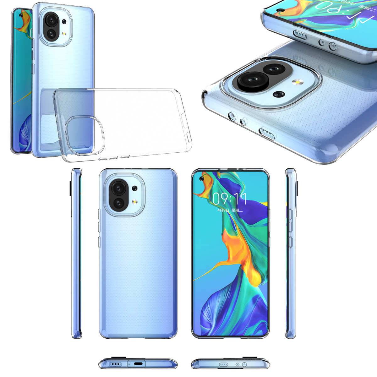 Für Xiaomi Mi 11 Lite Silikoncase TPU Schutz Transparent Handy Tasche Hülle Cover Etui Zubehör Neu