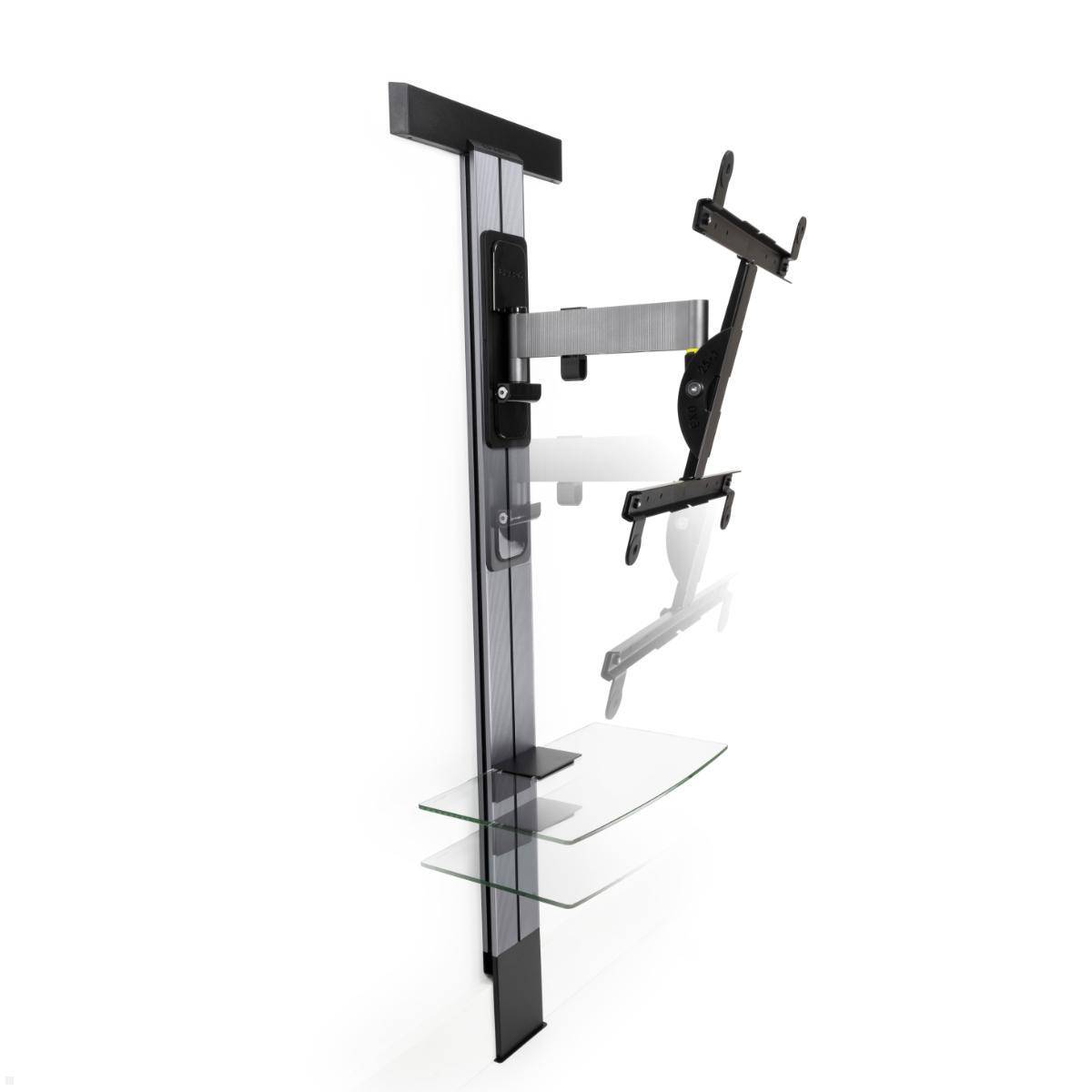 Erard EXOSTAND 400 TV Wandhalterung bis 65 Zoll mit Glasablage, Rigips