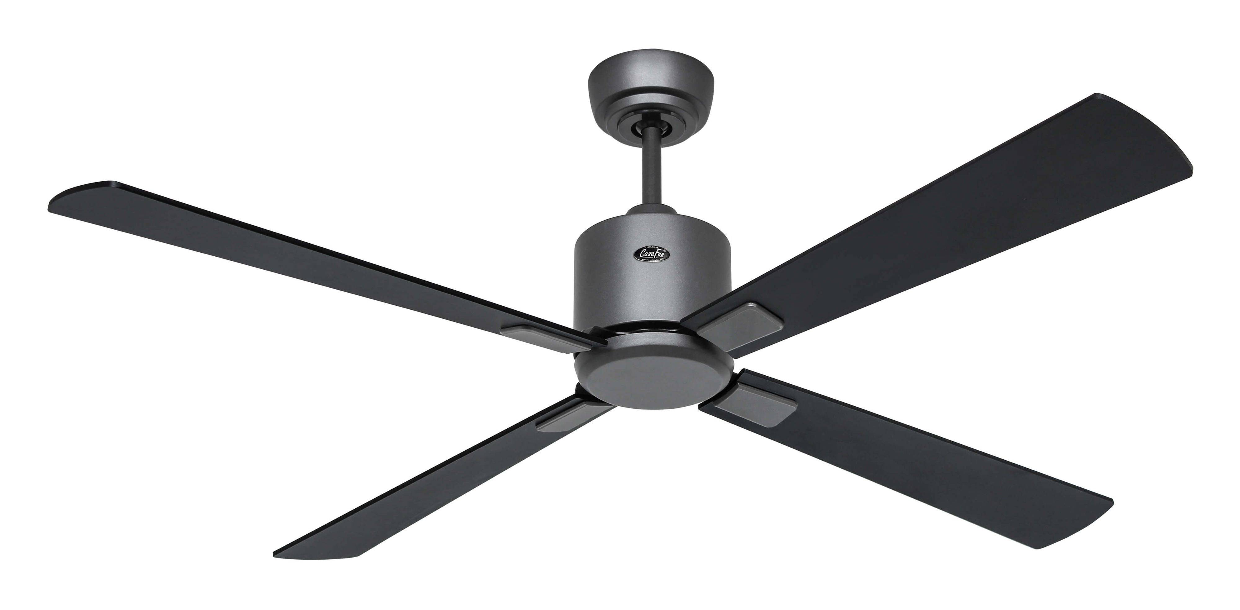 Deckenventilator Eco Neo III 132 BG Schwarz / Teak