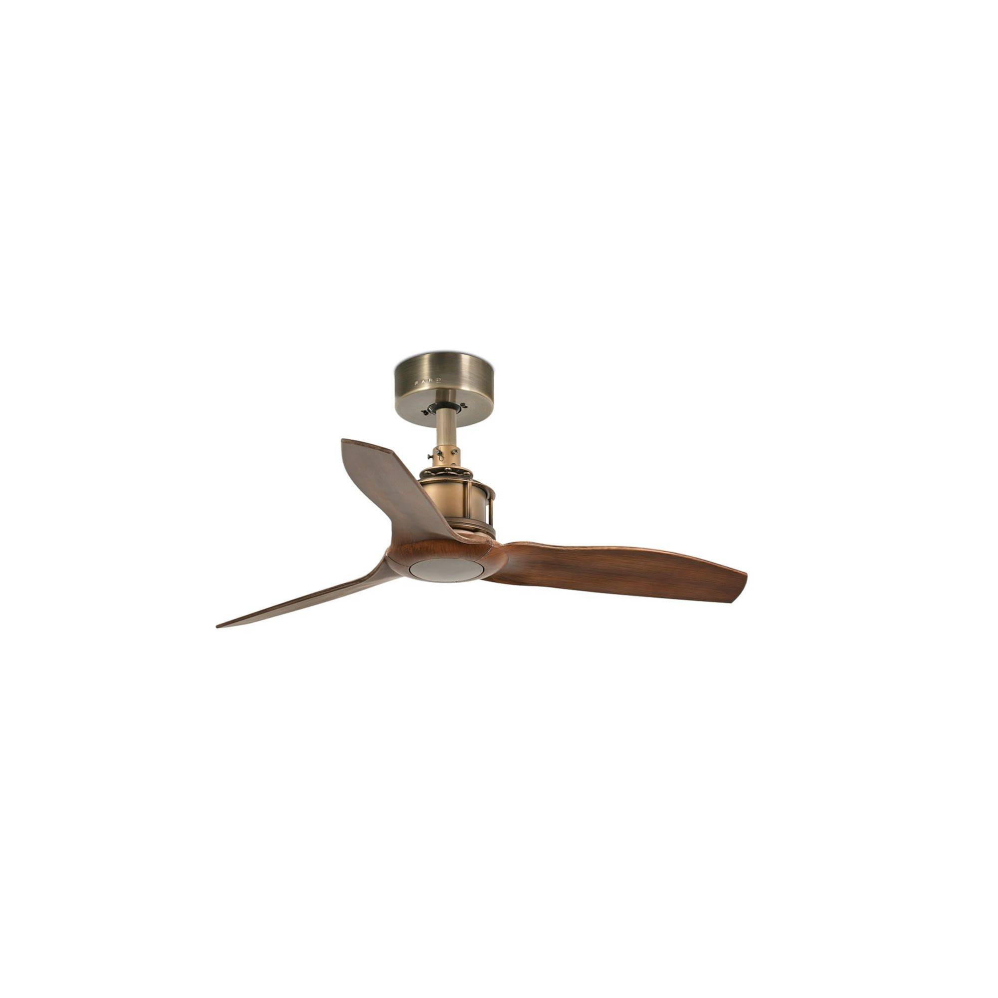DC Deckenventilator Just Fan XS Messing / Walnuss