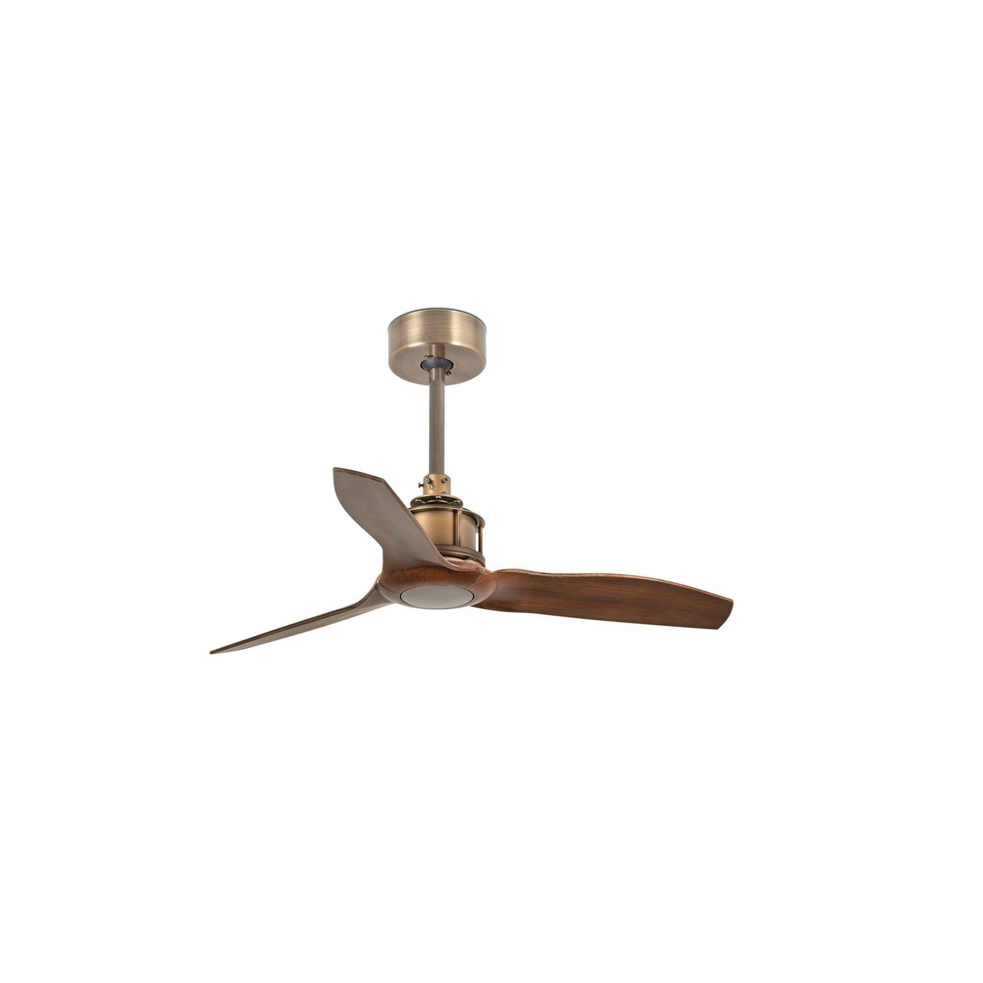 DC Deckenventilator Just Fan XS Messing / Walnuss