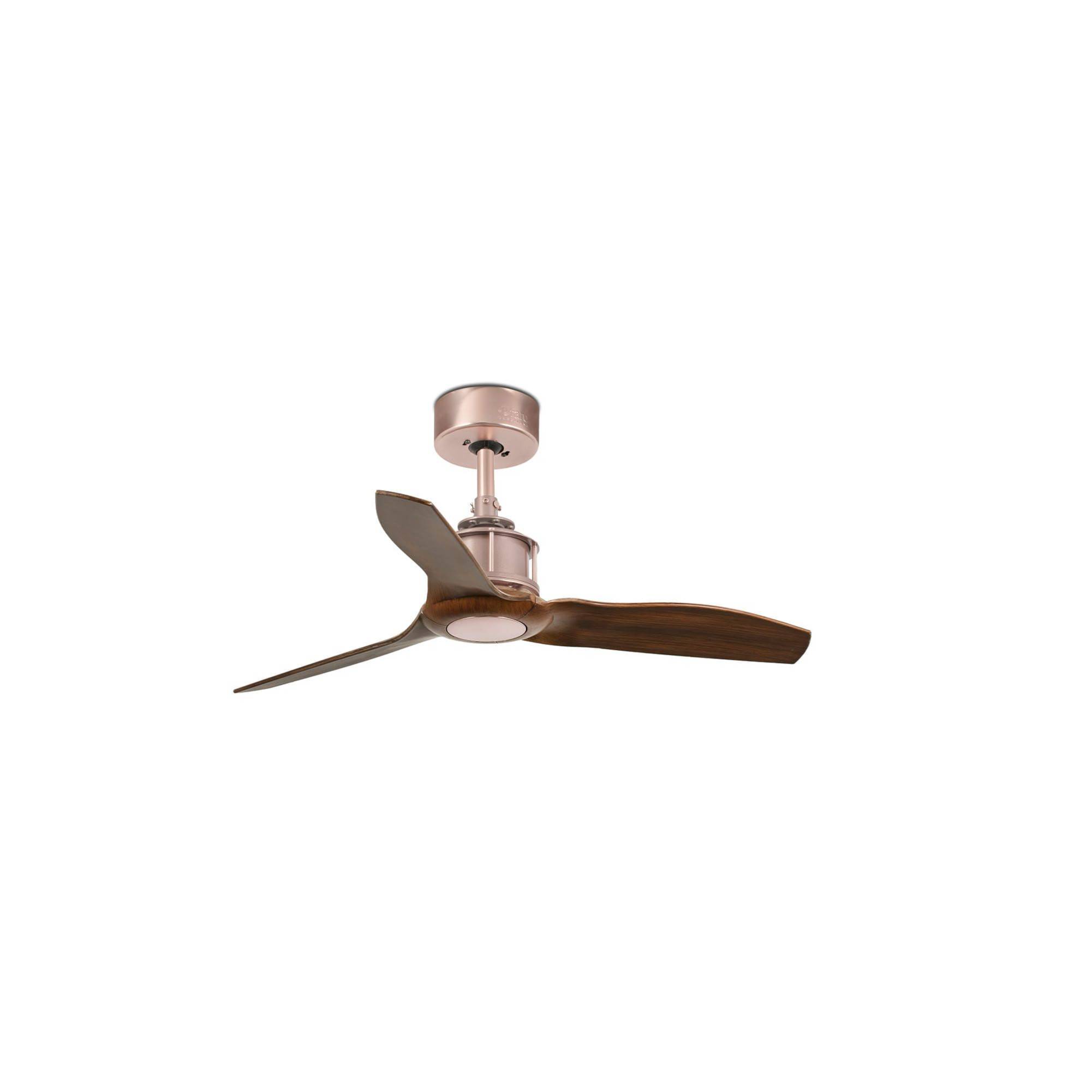 Energiespar Deckenventilator Just Fan XS Kupfer / Walnuss