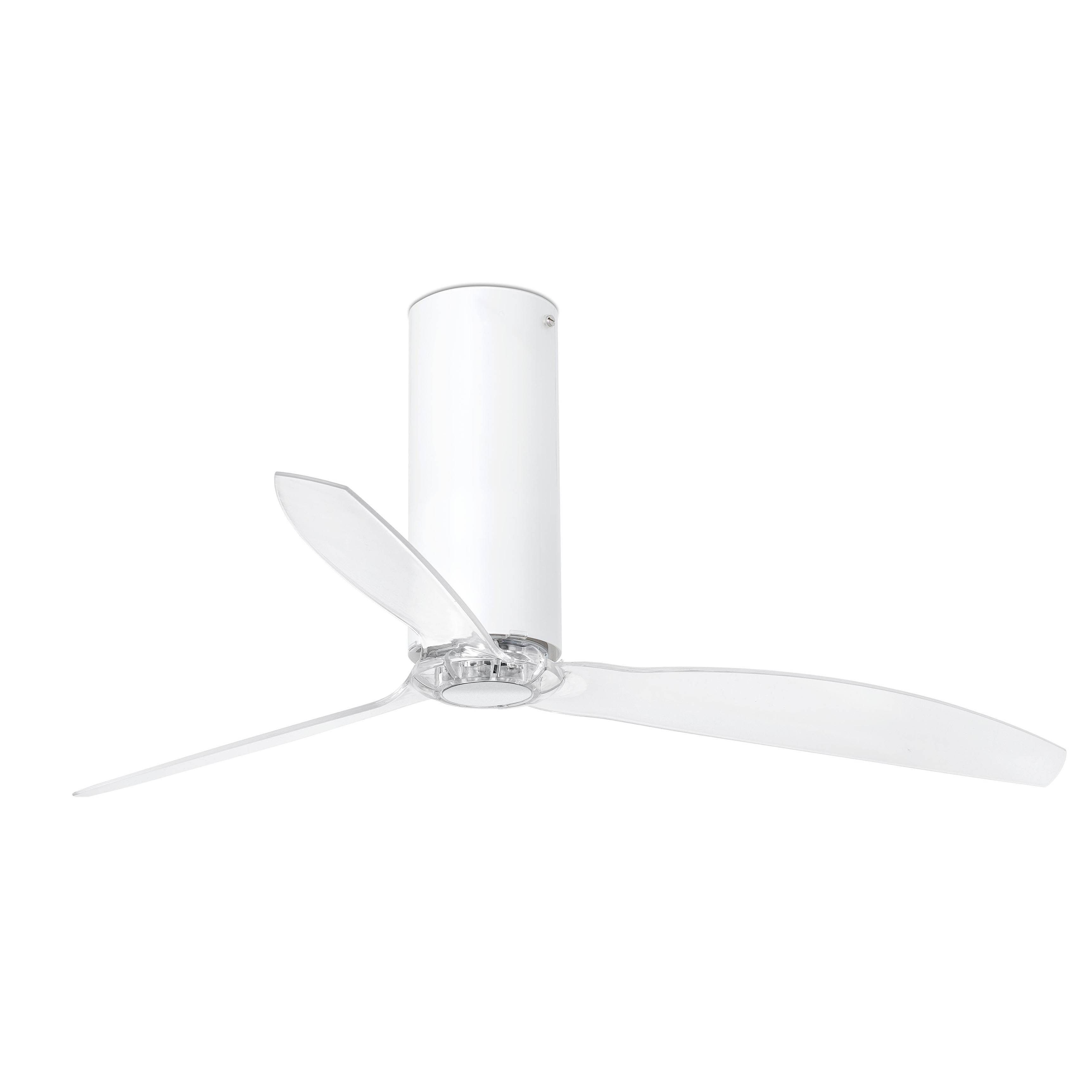 Energiespar Deckenventilator Tube Weiß glänzend