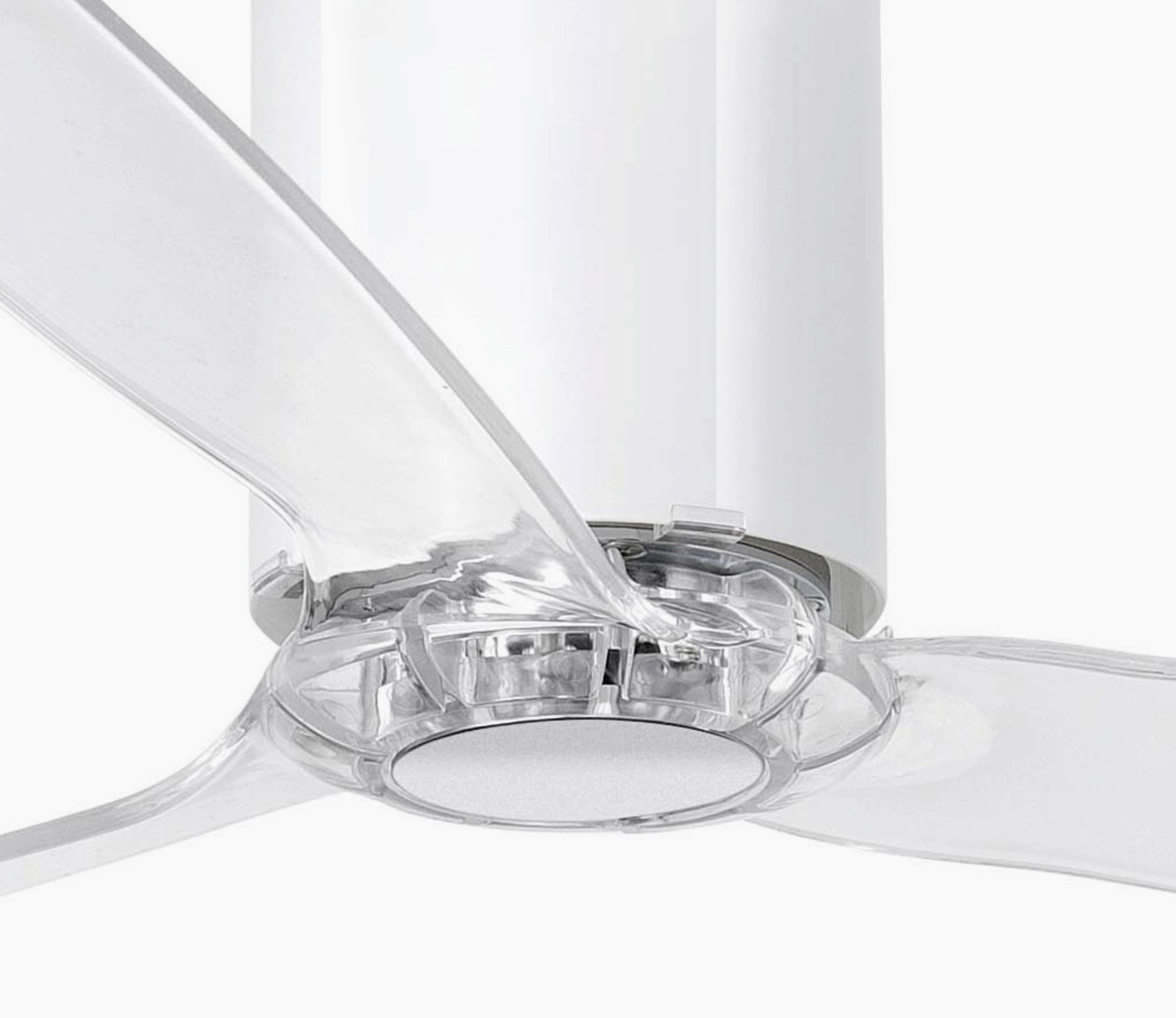 Energiespar Deckenventilator Mini Tube Weiß glänzend