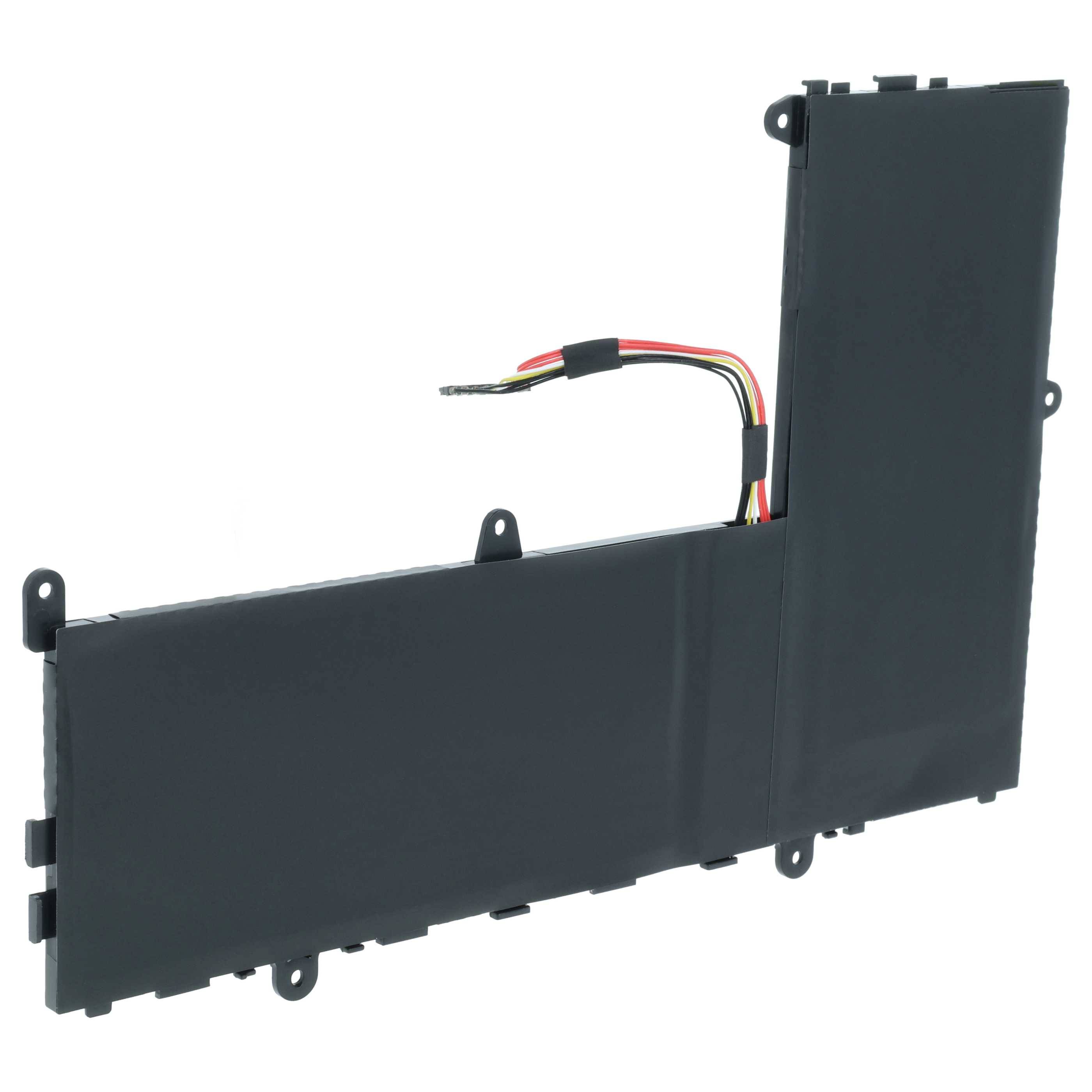 Eine schwarze wiederaufladbare Elektrowerkzeug-Batterie mit oberem Anschluss und seitlichen Rillen, entwickelt zur Verwendung mit bestimmten kabellosen Werkzeugen.