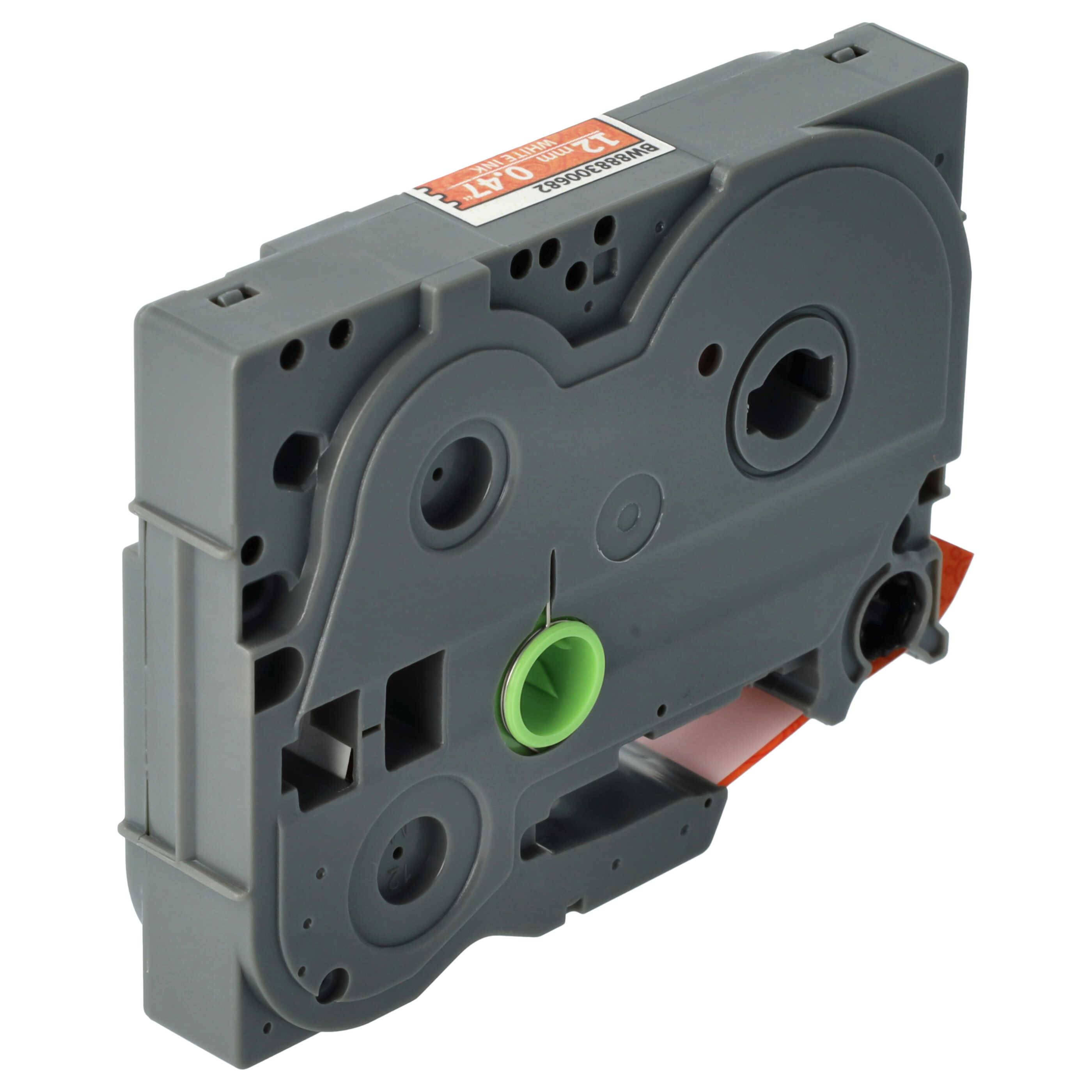 vhbw Schriftband-Kassette kompatibel mit Brother PT 1250VP, 1250VPS, 1250S Etiketten-Drucker 8m x 12mm Weiß auf Orange (Kürbismuster), Laminiert