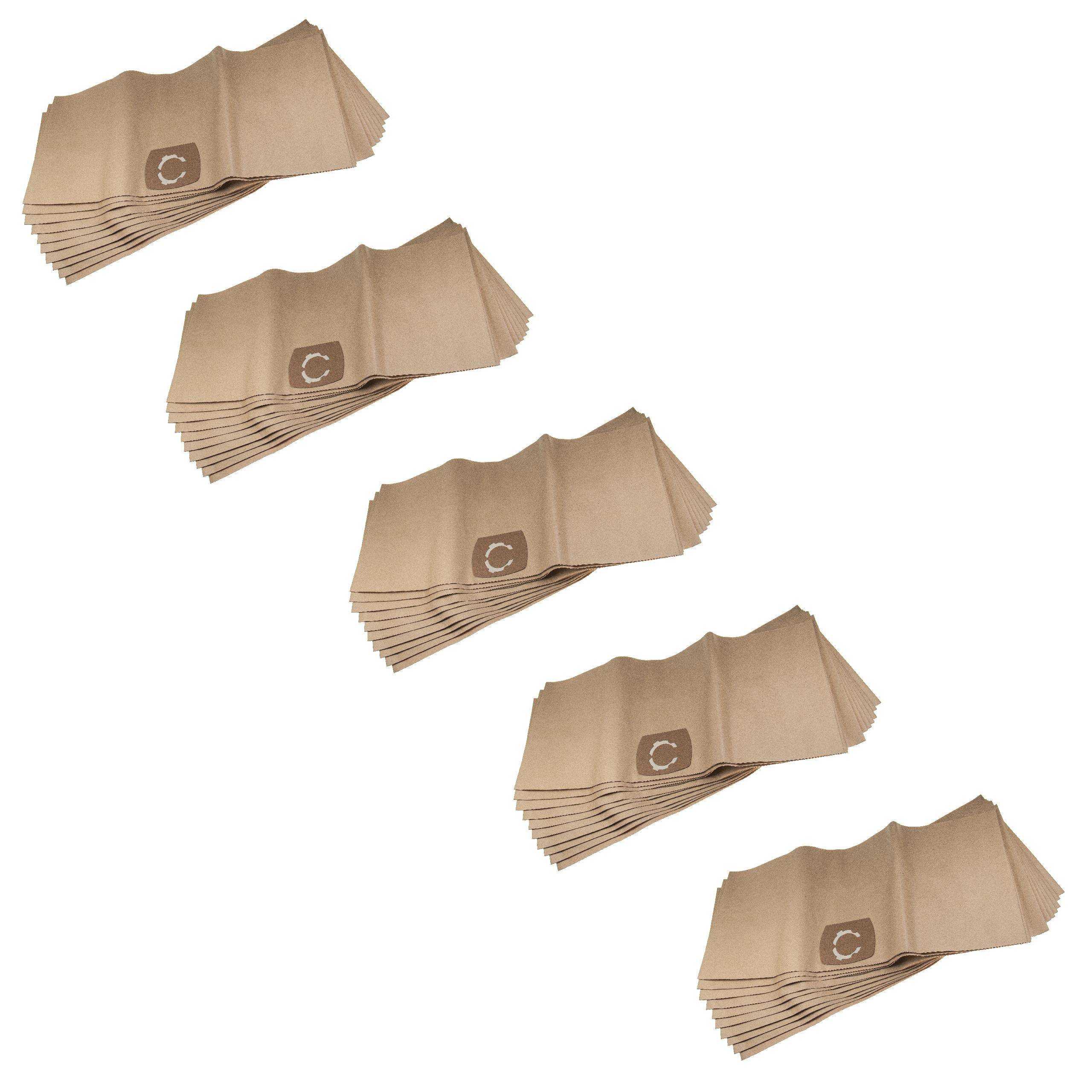 vhbw 50x Staubbeutel kompatibel mit Einhell RT-VC 1600 E Staubsauger - 33,1cm x 77,7cm beige