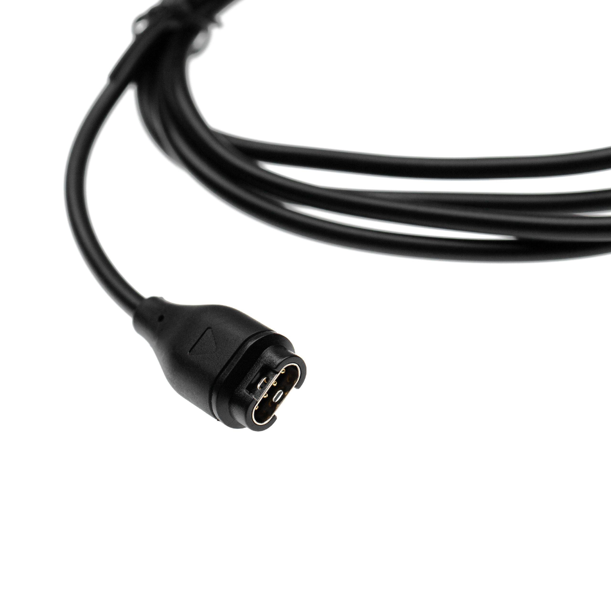 vhbw USB Ladekabel kompatibel mit Garmin Forerunner 645 | 245, 45 S, 45, 245 M Smartwatch, Fitnesstracker - Ladestation Schwarz, 100 cm