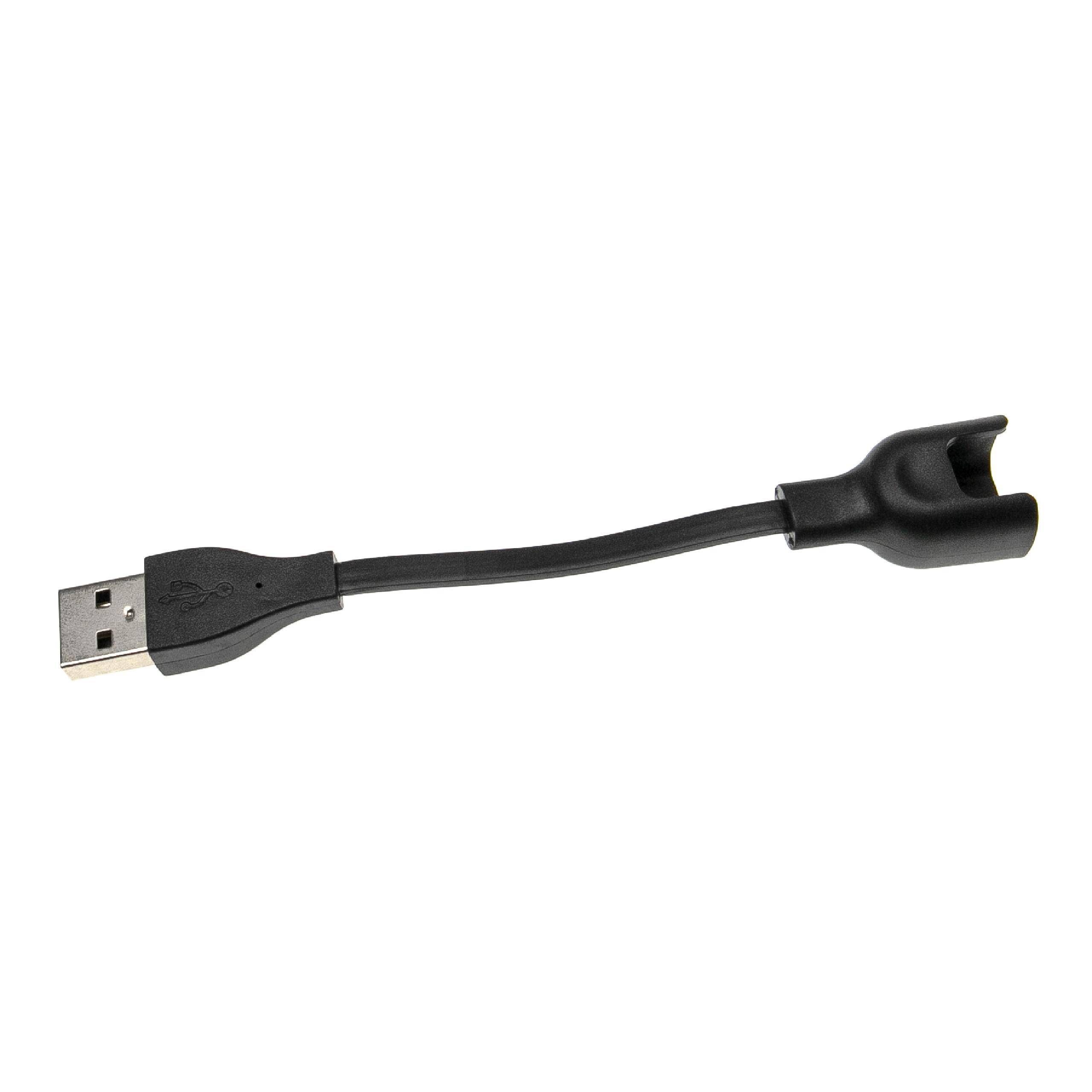 vhbw USB Ladekabel kompatibel mit Huawei Honor 5, 4 Smartwatch Fitnesstracker - Ladestation Schwarz, 12,5 cm