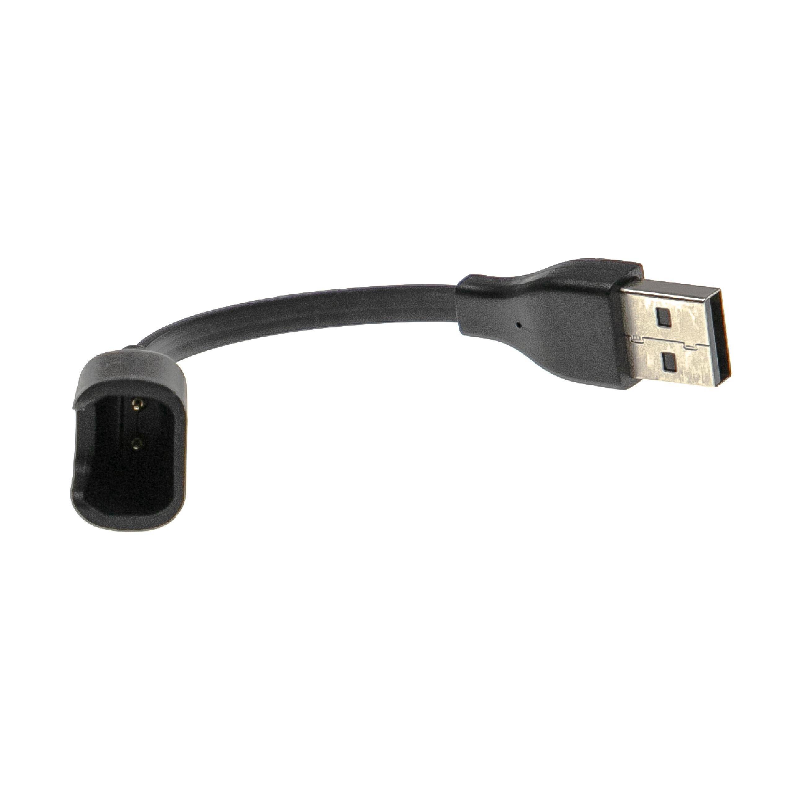 vhbw USB Ladekabel kompatibel mit Huawei Honor 5, 4 Smartwatch Fitnesstracker - Ladestation Schwarz, 12,5 cm