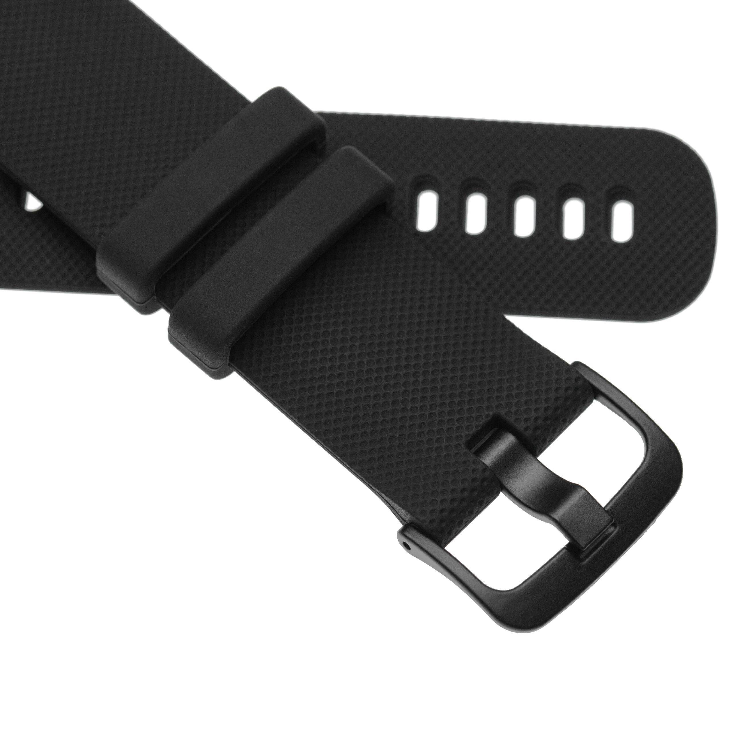 vhbw Ersatz Armband kompatibel mit Garmin Vivoactive 4 Fitnessuhr, Smartwatch - 12,1 + 9,2 cm Silikon schwarz