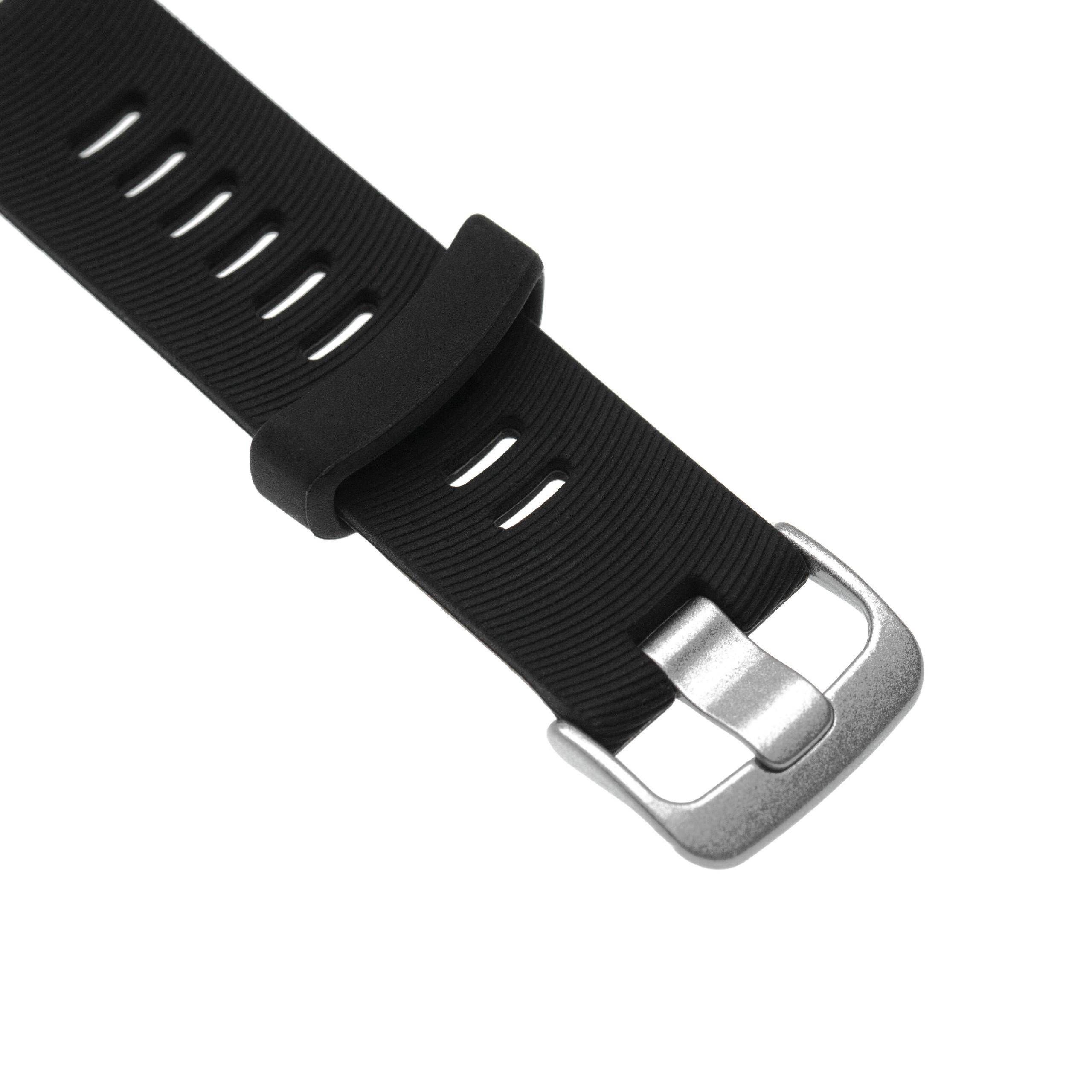 vhbw Ersatz Armband kompatibel mit Garmin Forerunner 645 Fitnessuhr, Smartwatch - 12 + 8,7 cm Silikon schwarz