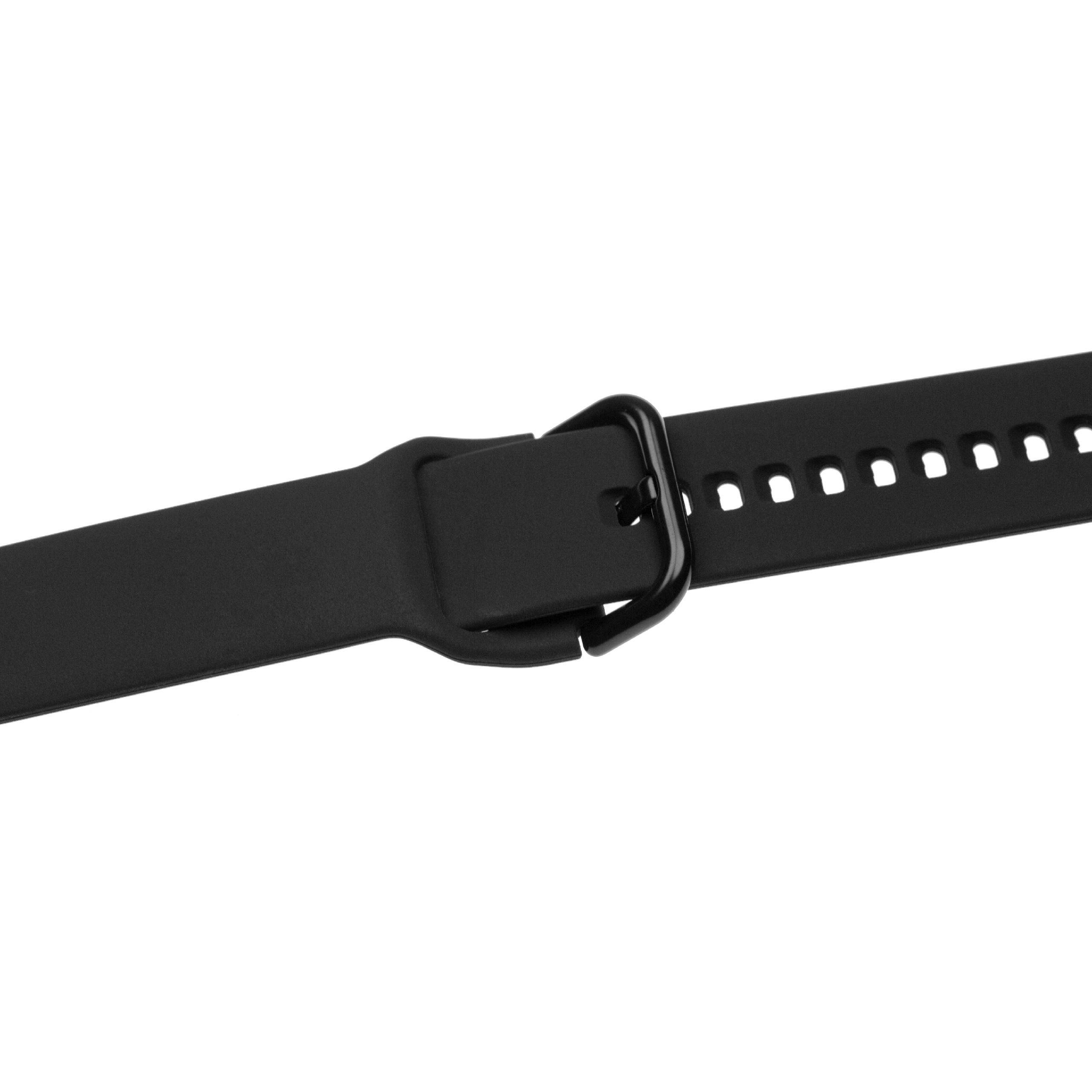 vhbw Ersatz Armband kompatibel mit Samsung Galaxy Watch Active 2, SM-R830, SM-R820 Fitnessuhr, Smartwatch - 13 + 8,8 cm Silikon schwarz