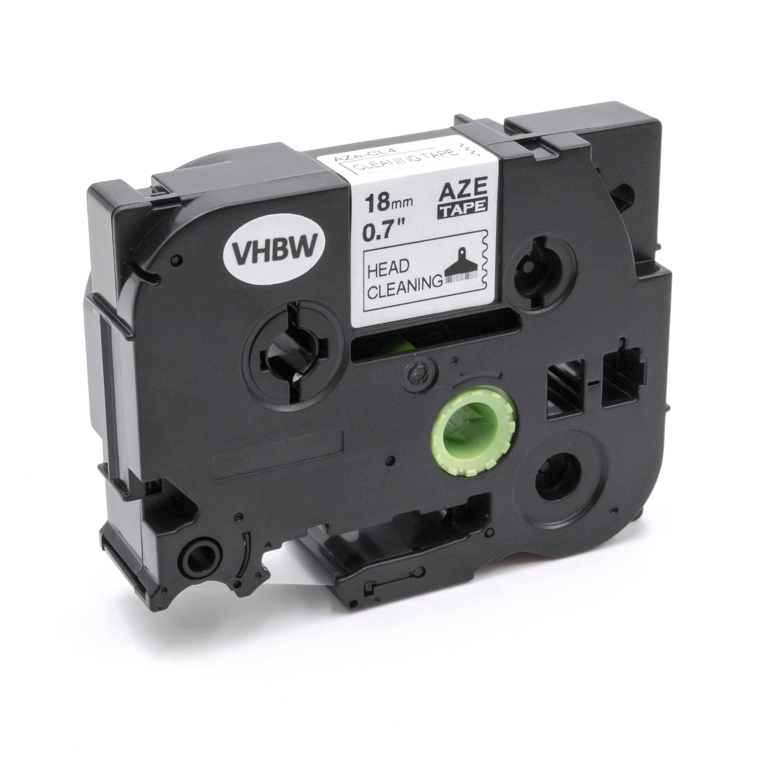 vhbw Druckkopf Reinigungskassette kompatibel mit Brother P-Touch 1300, 1400, 1500pc, 1600, 1650 Beschriftungsgerät - 2,5mx18mm