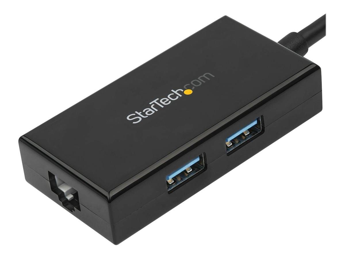 StarTech.com USB 3.0 auf Gigabit Netzwerk Adapter mit 2 Port USB Hub - Native Treiber-Unterstützung (Windows, Mac und Ch