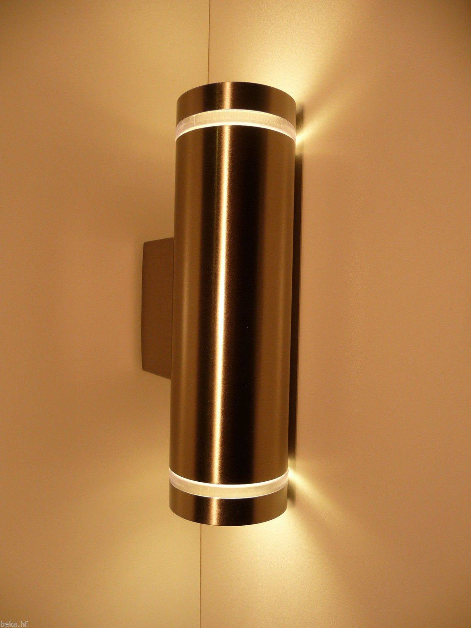 LED Wandleuchte, Edelstahl, warmweiss