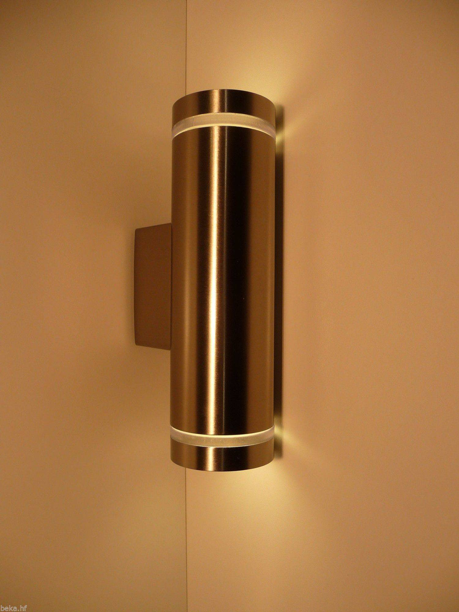 LED Wandleuchte, Edelstahl, warmweiss