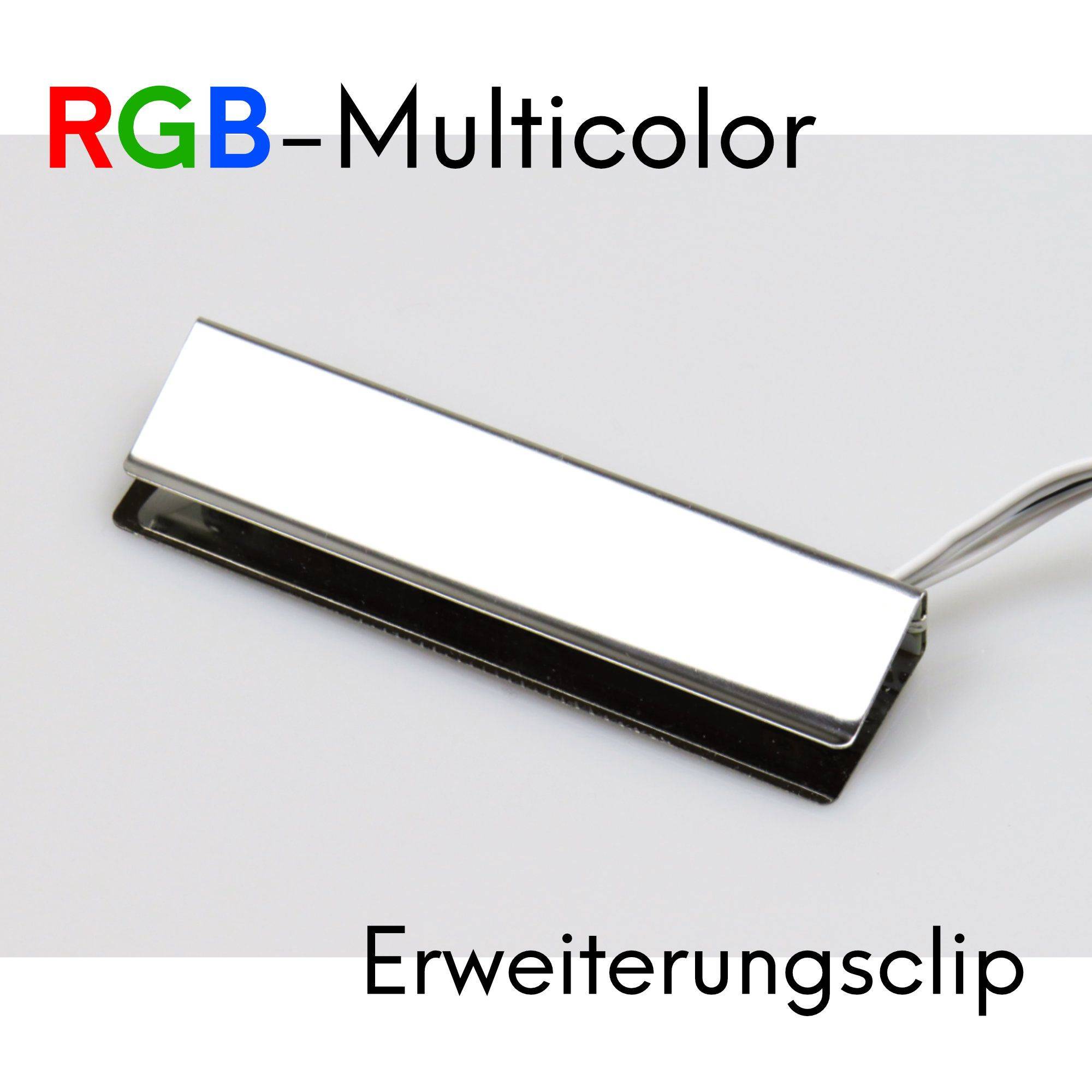 LED Glaskantenbeleuchtung, RGB, Erweiterungsclip
