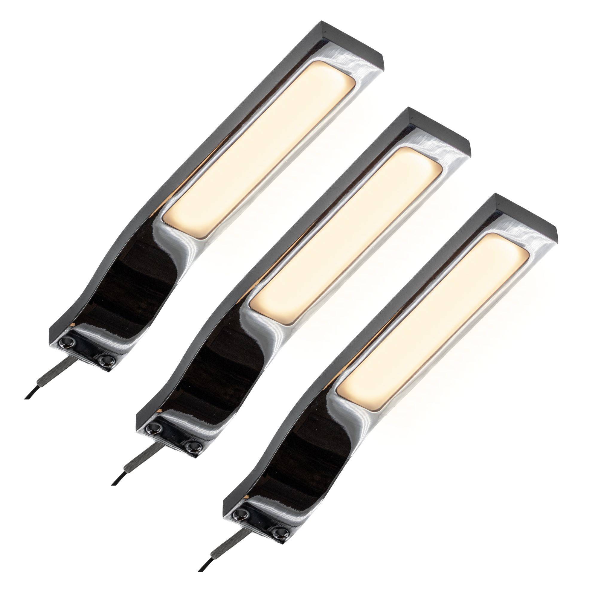 kalb | LED Aufbauleuchten Schrankbeleuchtung einzeln oder 1-4er SET mit Netzteil Vitrinenbeleuchtung