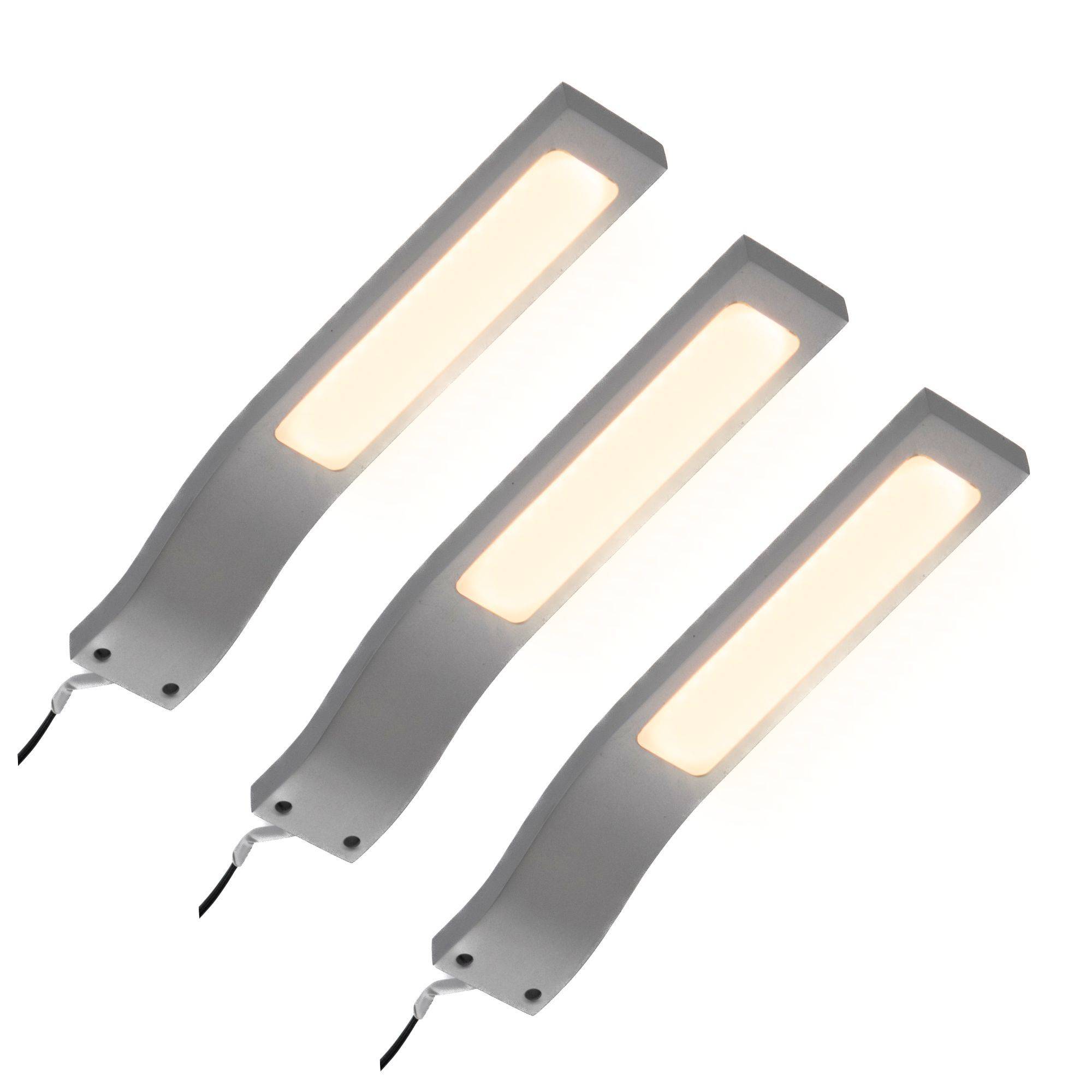 kalb | LED Aufbauleuchten Schrankbeleuchtung einzeln oder 1-4er SET mit Netzteil Vitrinenbeleuchtung