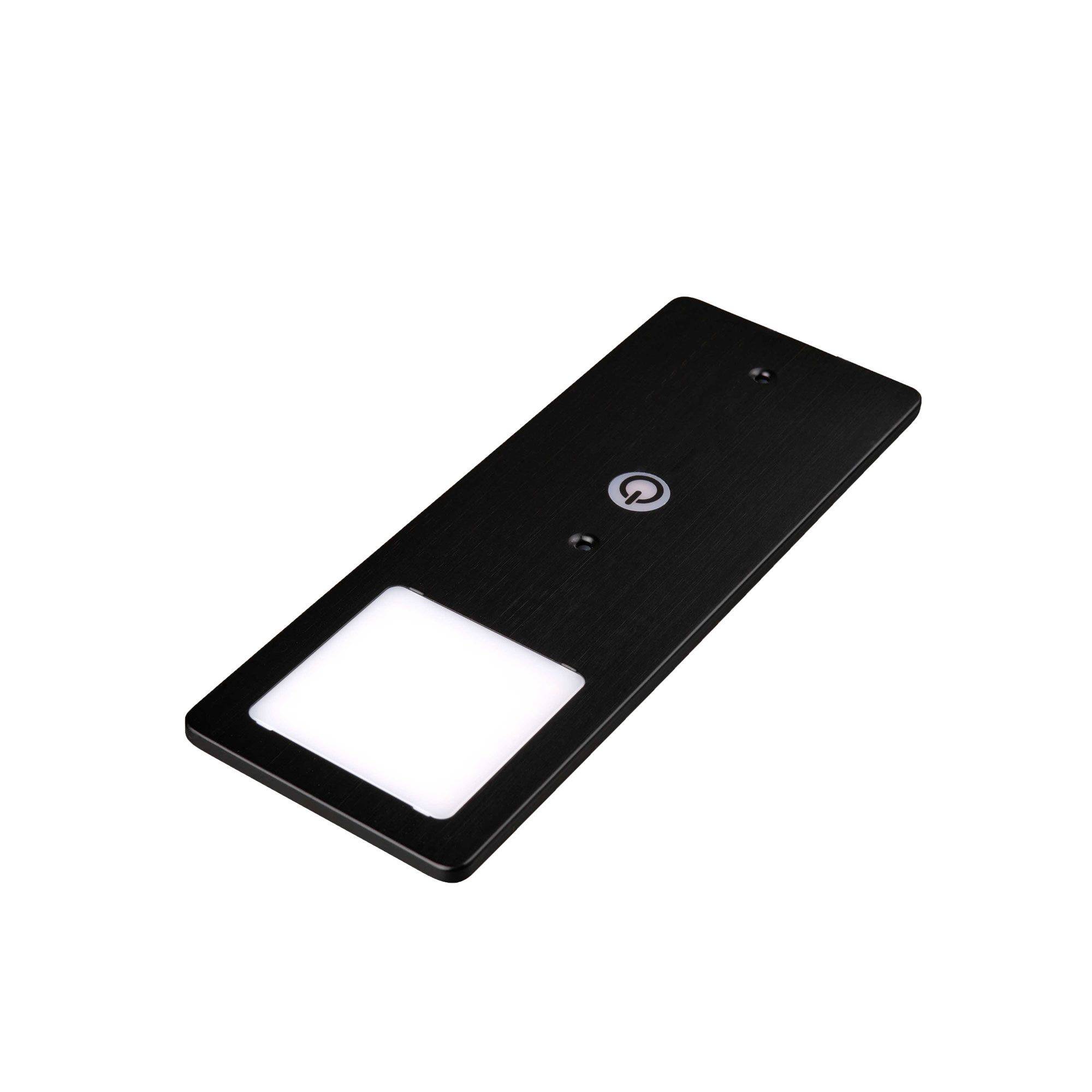 kalb | LED Unterbauleuchten schwarz 5W- sehr flache Küchenleuchte mit Touch-Dimmfunktion Einbaustrahler Einbauspot