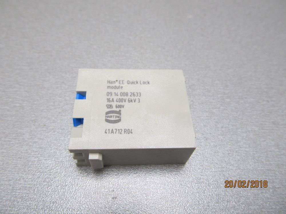 Harting MODULE MALE 8POS PUSH IN LOCK - 09140082633 - 2 Stück