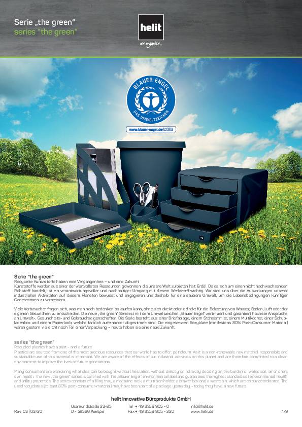 Briefablage f.DIN A4-C4 Ku.blau H67xB254xT347mm m.Griffmulde u.Beschriftungsfeld