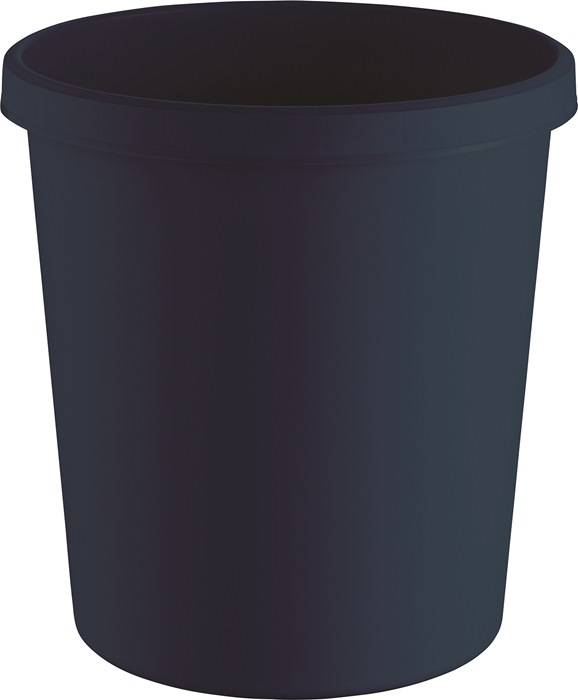 Papierkorb 18l H331xØ315mm m.Griffrand Ku.schwarz HELIT