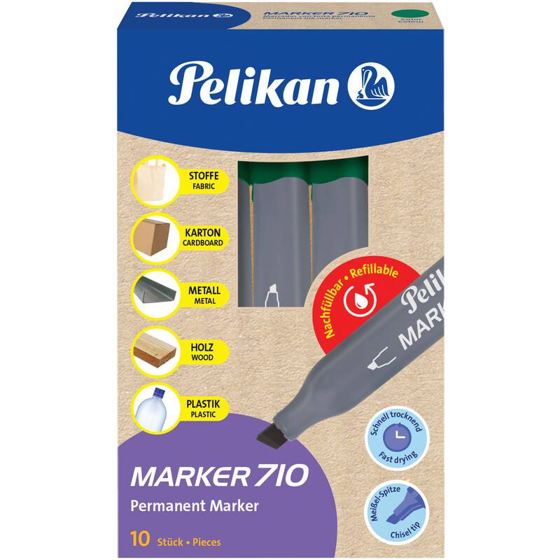 Pelikan Permanent-Marker 710, Keilspitze, grün