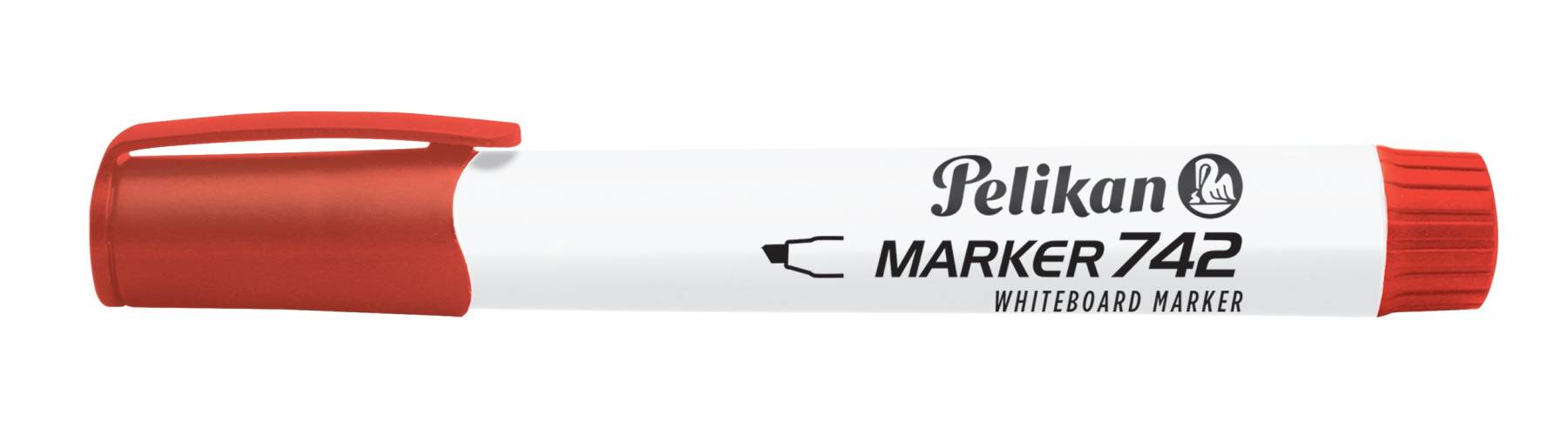 Pelikan 742, 10 Stück(e), Rot, Meißel, Rot, Weiß, Rund