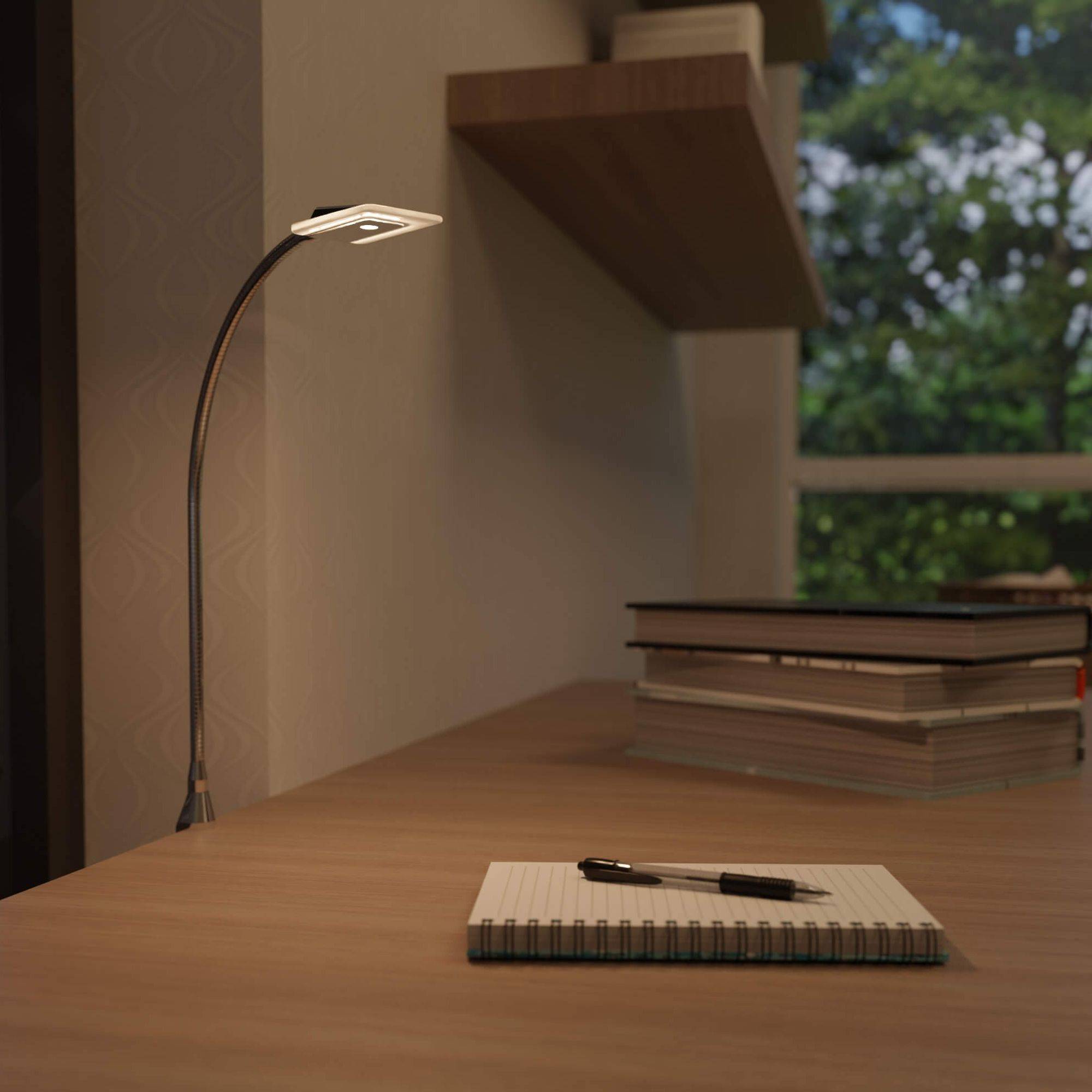 kalb | Diora LED Bettleuchte mit flexiblem Schwanenhals und Dual-Lichtfunktion Leseleuchte Nachttischlampe