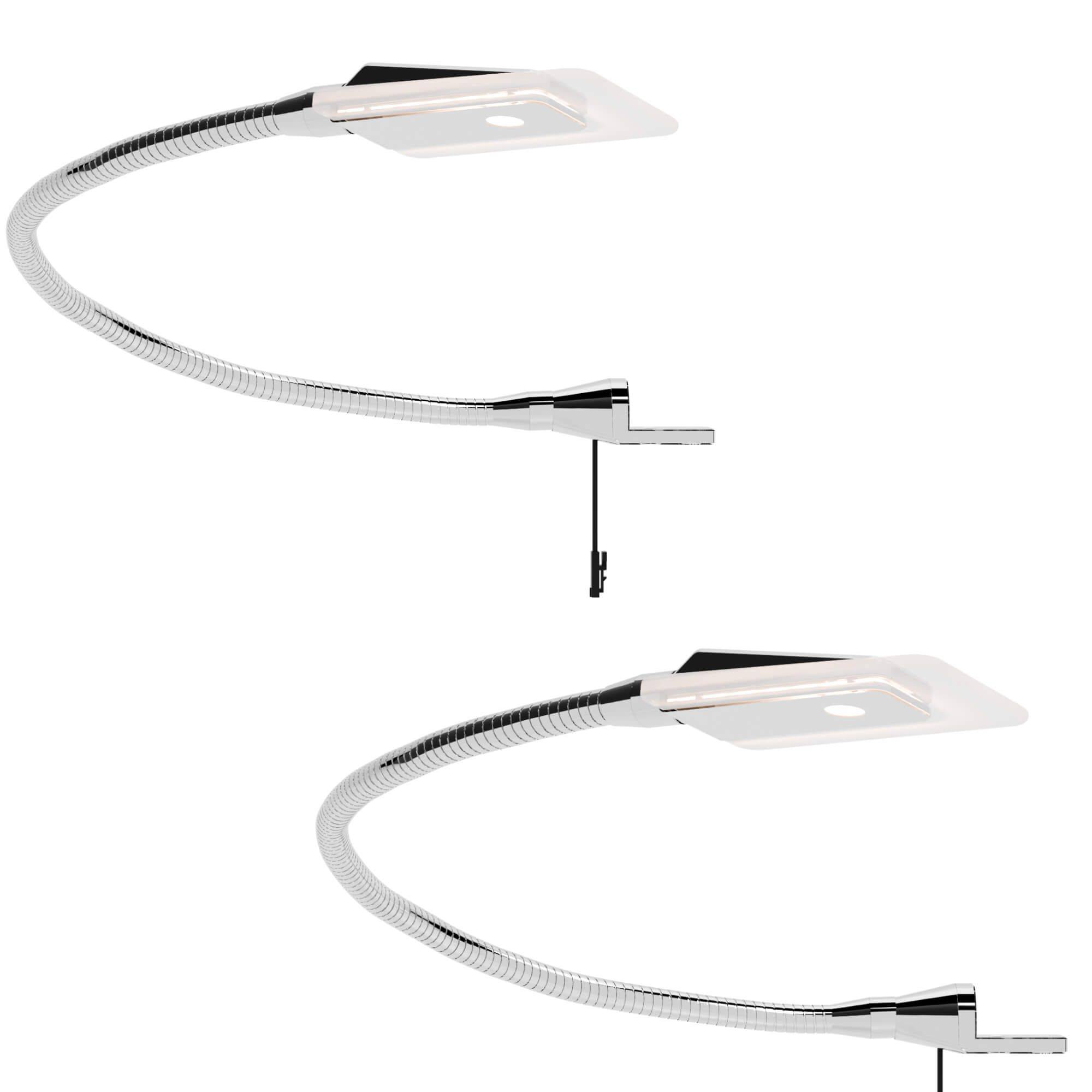 kalb | Diora LED Bettleuchte mit flexiblem Schwanenhals und Dual-Lichtfunktion Leseleuchte Nachttischlampe