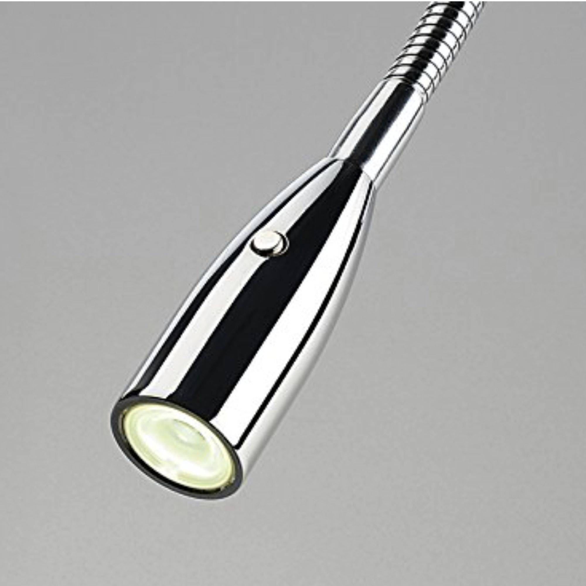 kalb | LED Bettleuchte Chrom warmweiß Leseleuchte Aufbauleuchte Nachttischlampe